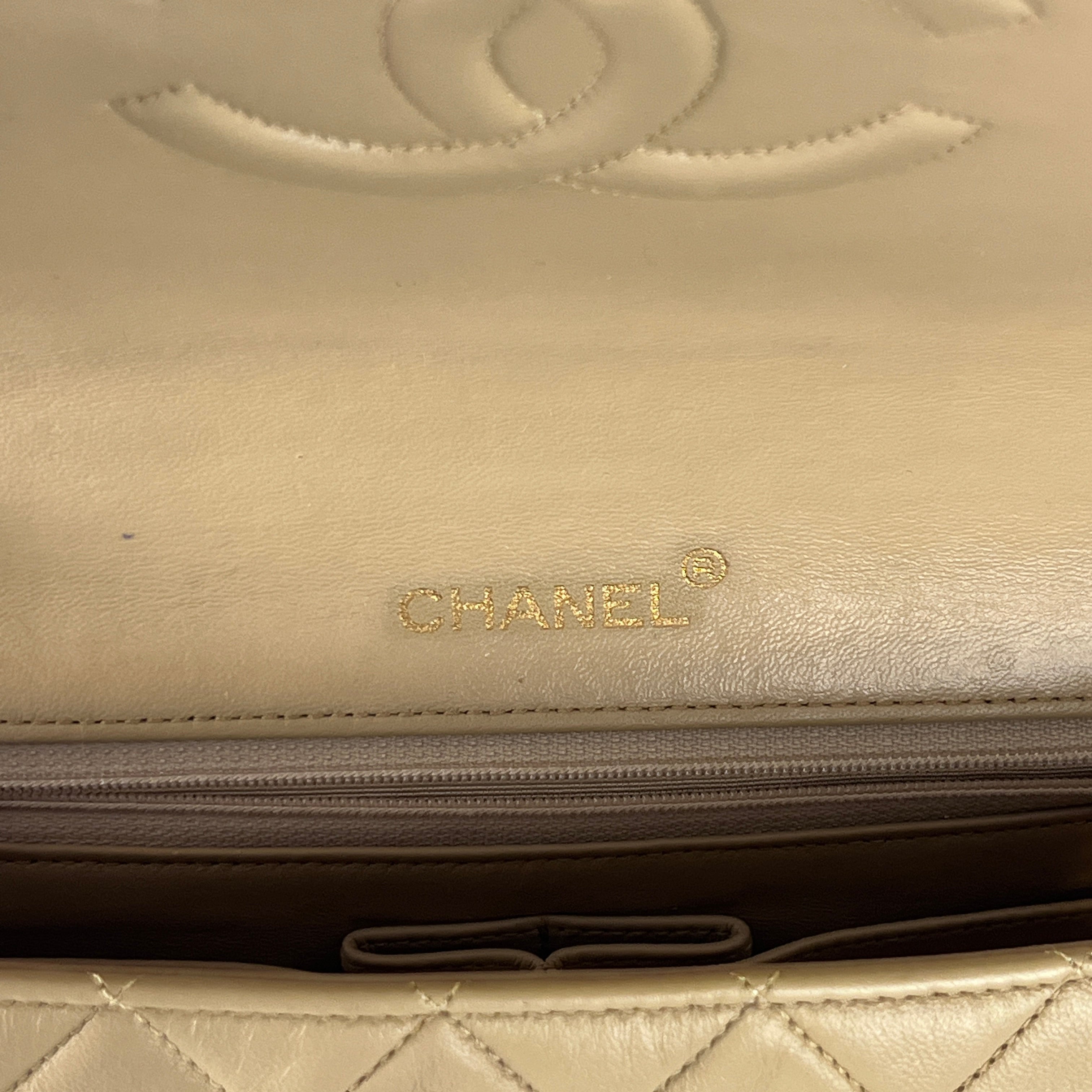 Sac à main CHANEL Timeless Classique Small cuir beige