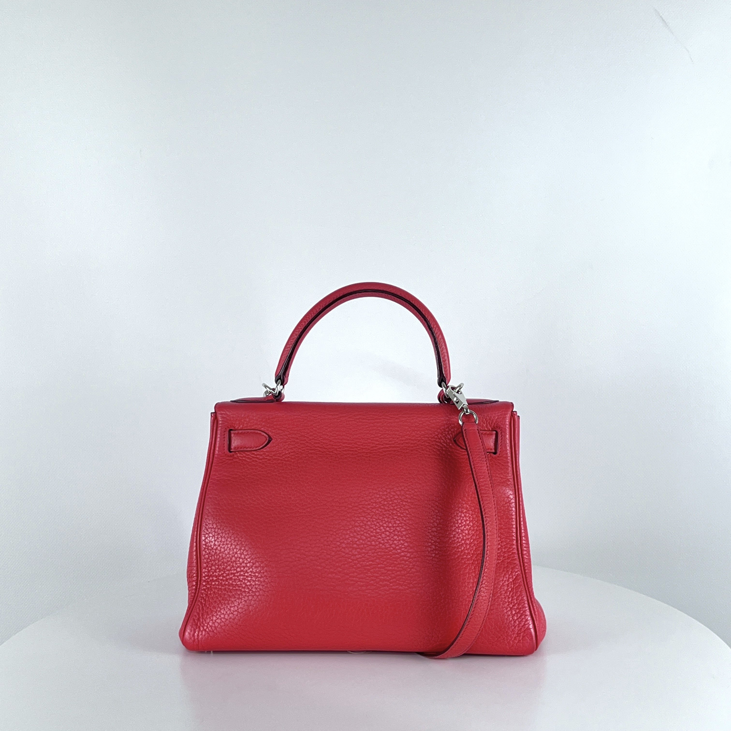 Sac à main HERMES Kelly 28 cuir rose