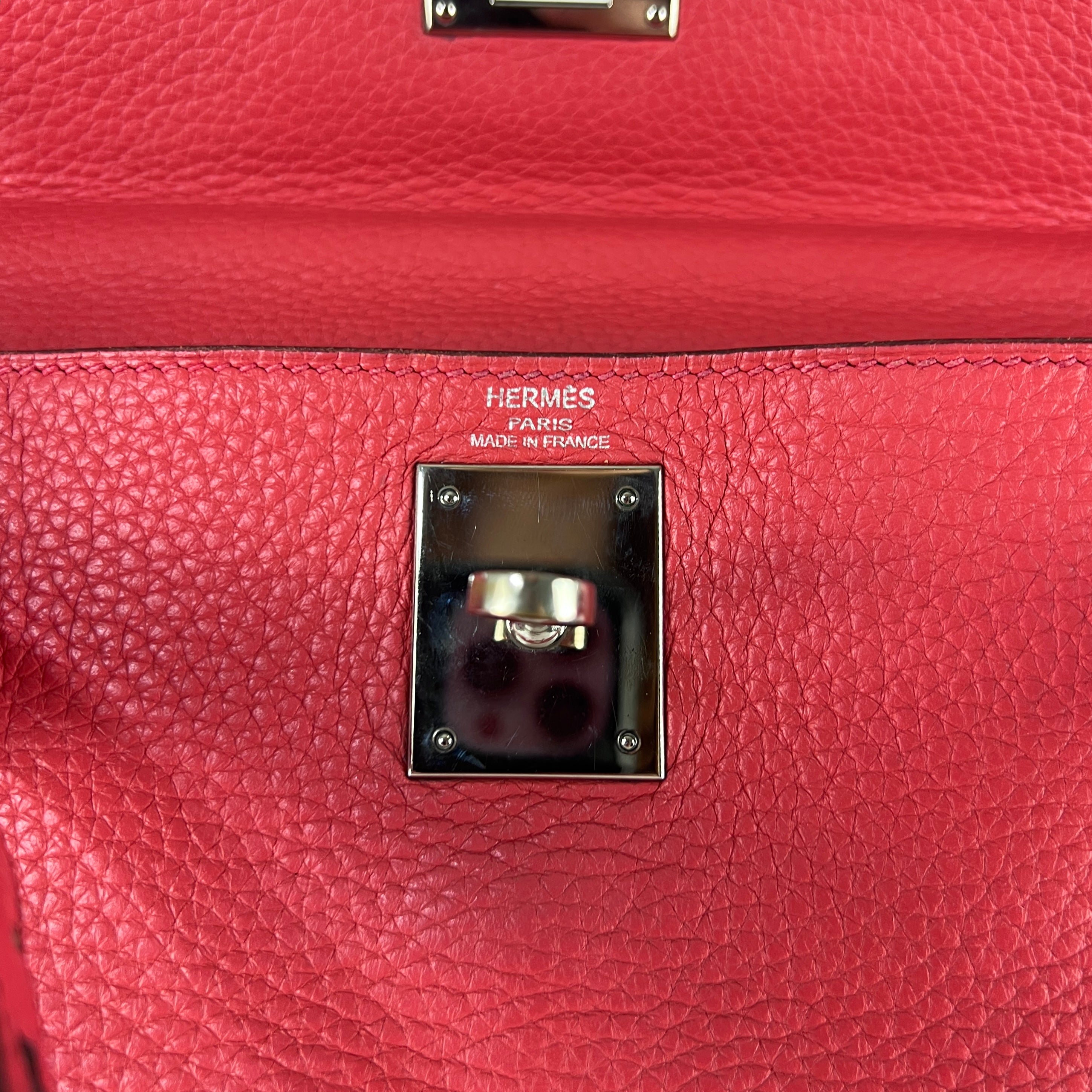 Sac à main HERMES Kelly 28 cuir rose