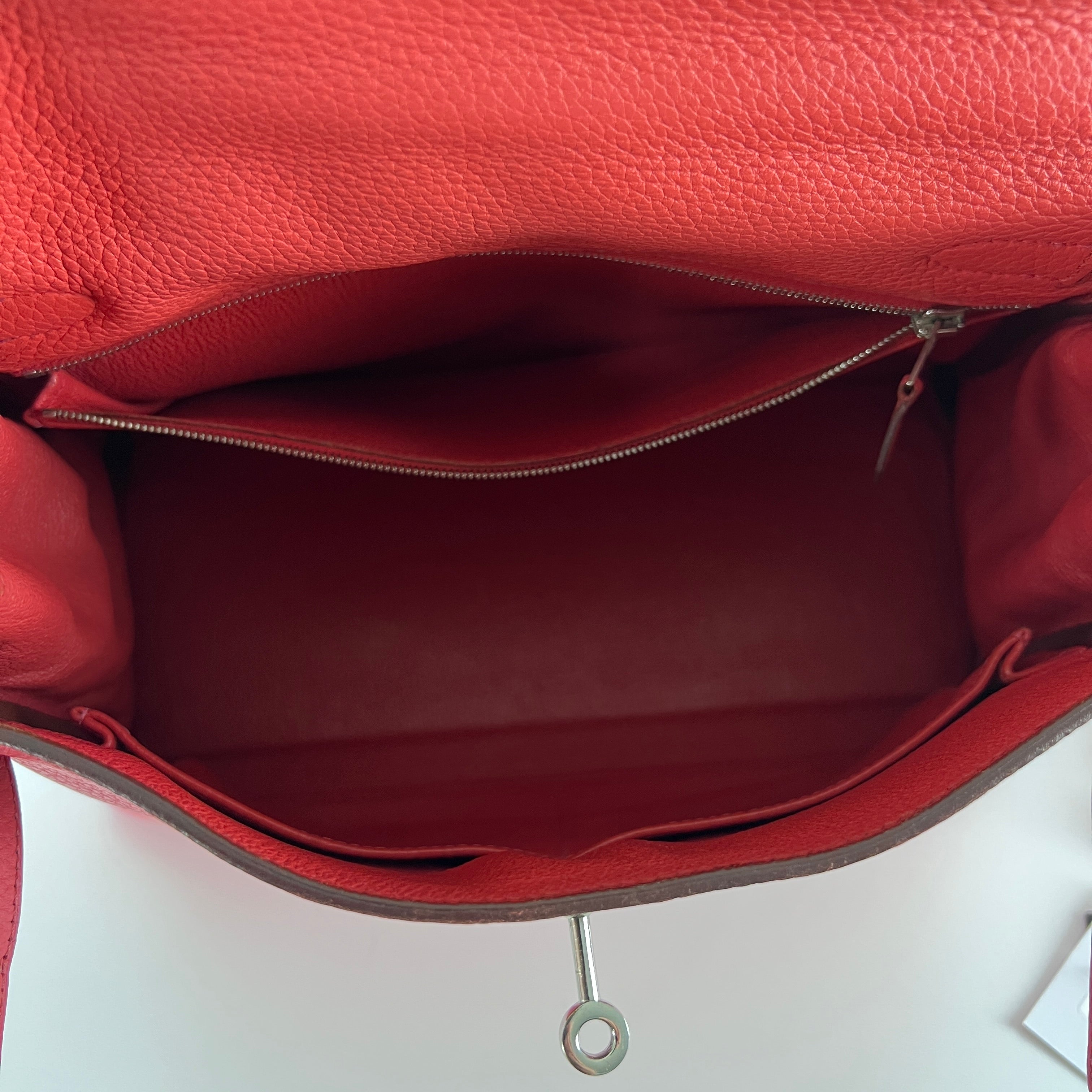 Sac à main HERMES Kelly 28 cuir rose