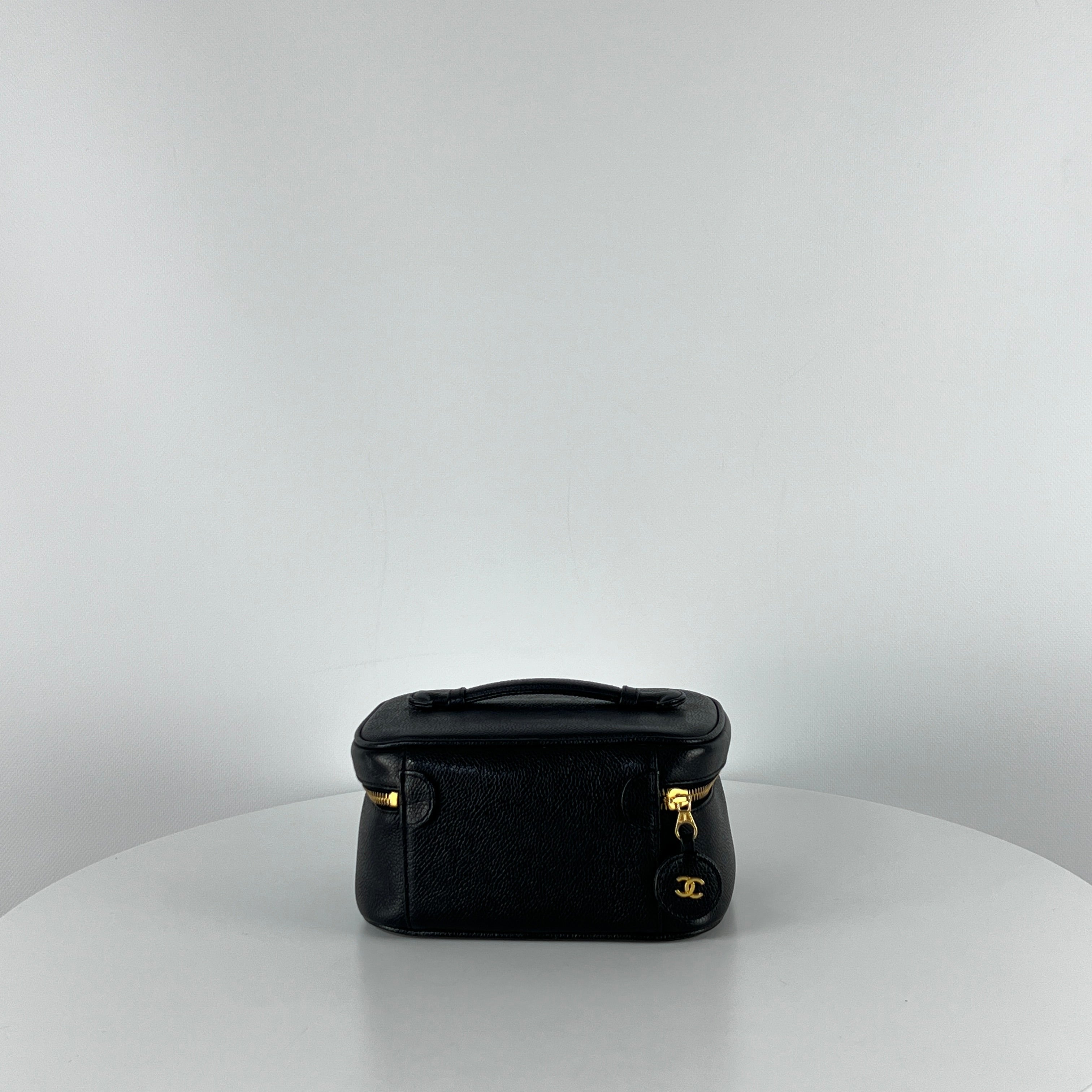 Sac CHANEL Vanity cuir noir