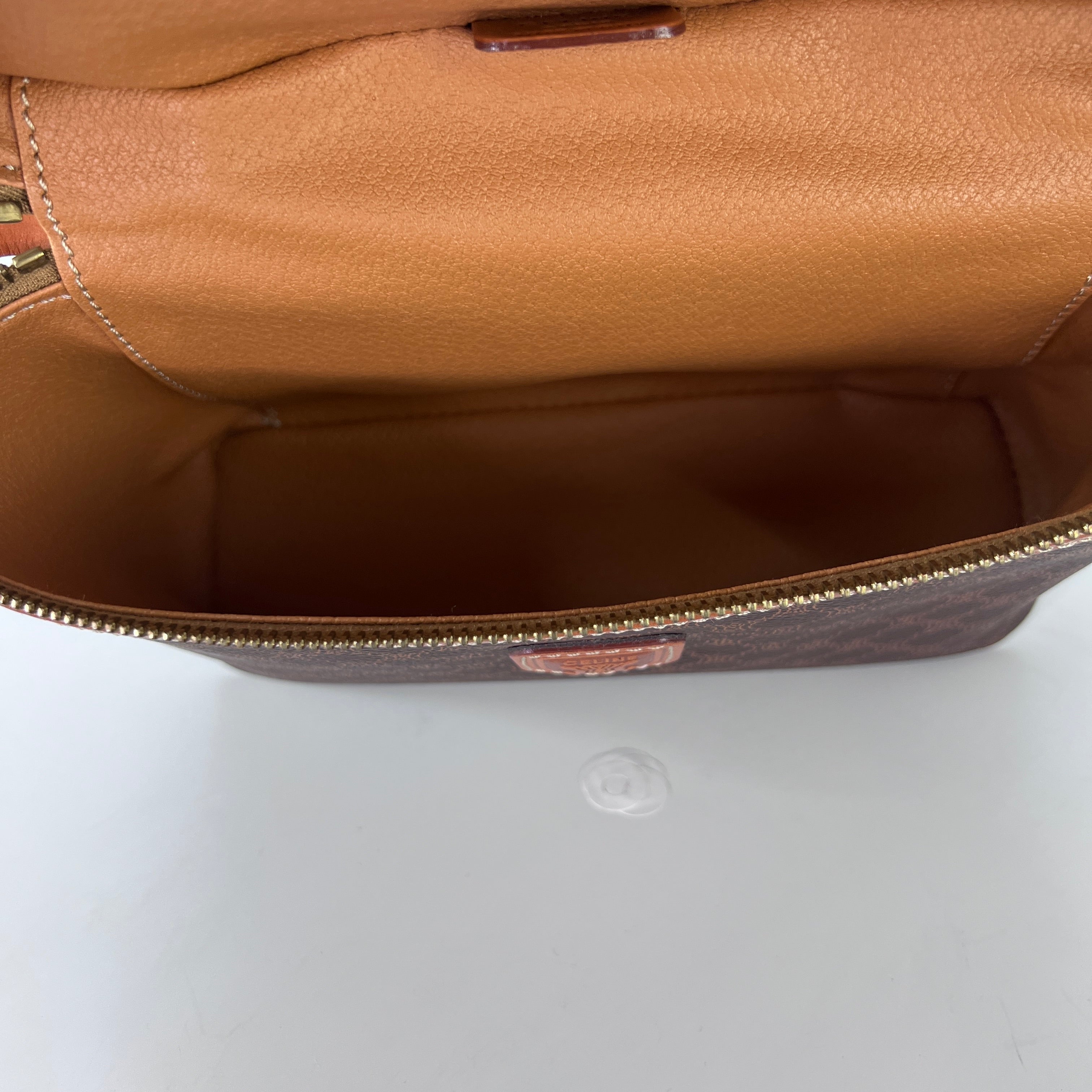 Sac Vanity de CELINE toile et cuir marron