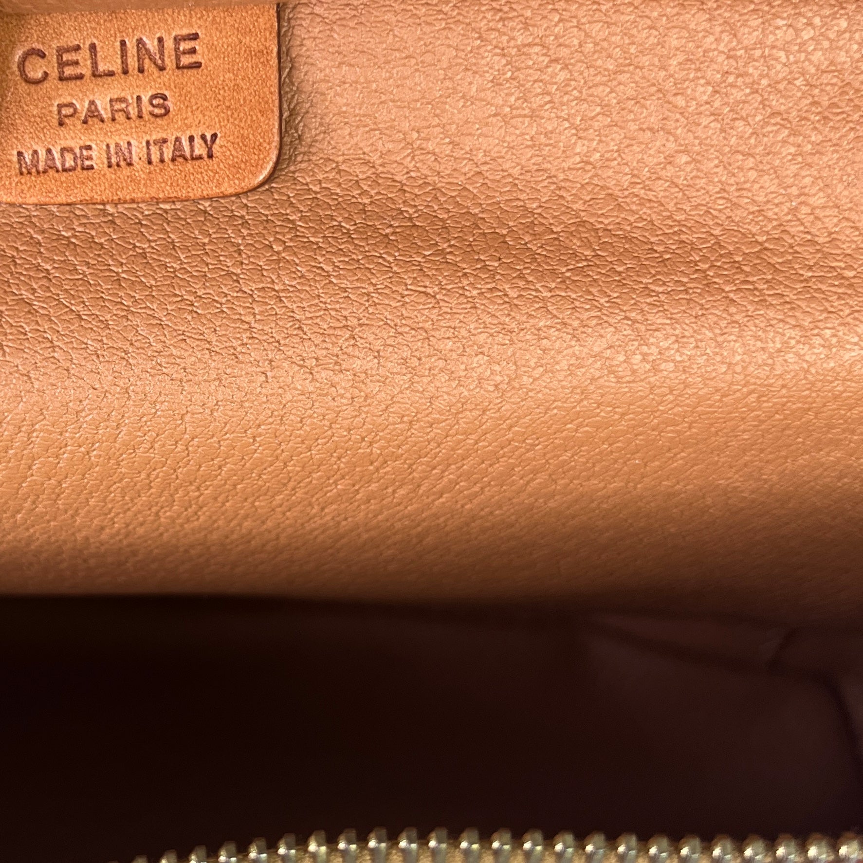 Sac Vanity de CELINE toile et cuir marron