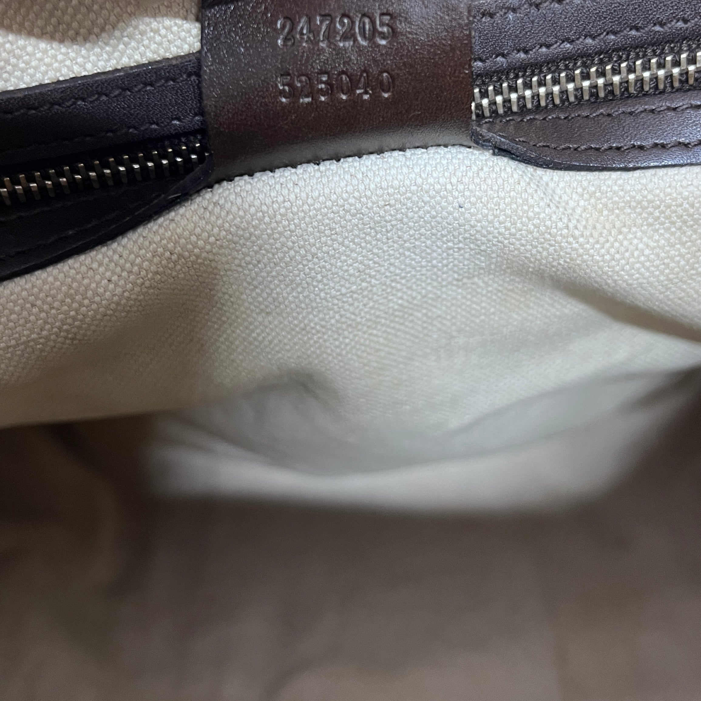 Sac à main GUCCI Boston toile et cuir marron