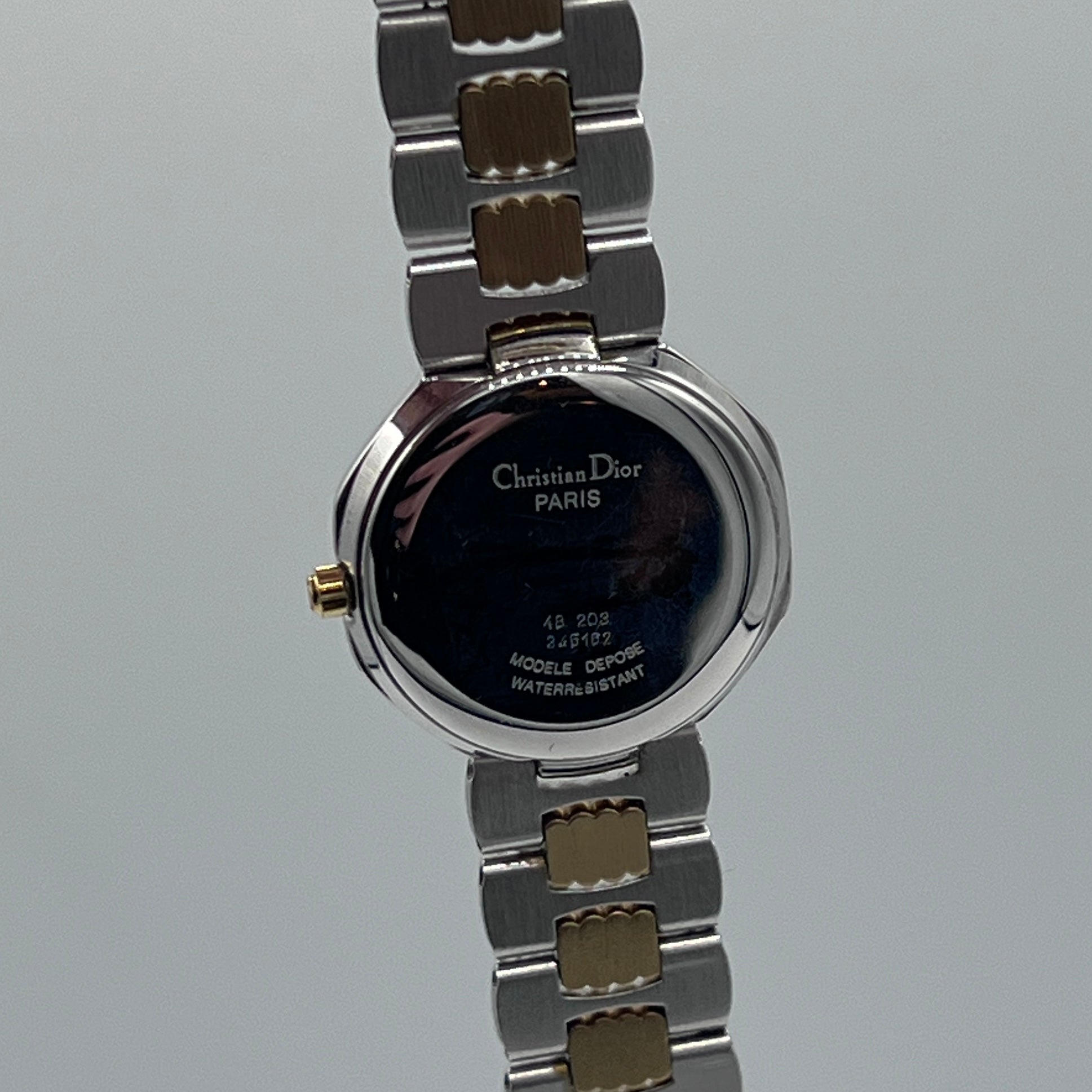 DIOR Octagon watch in two-tone steel