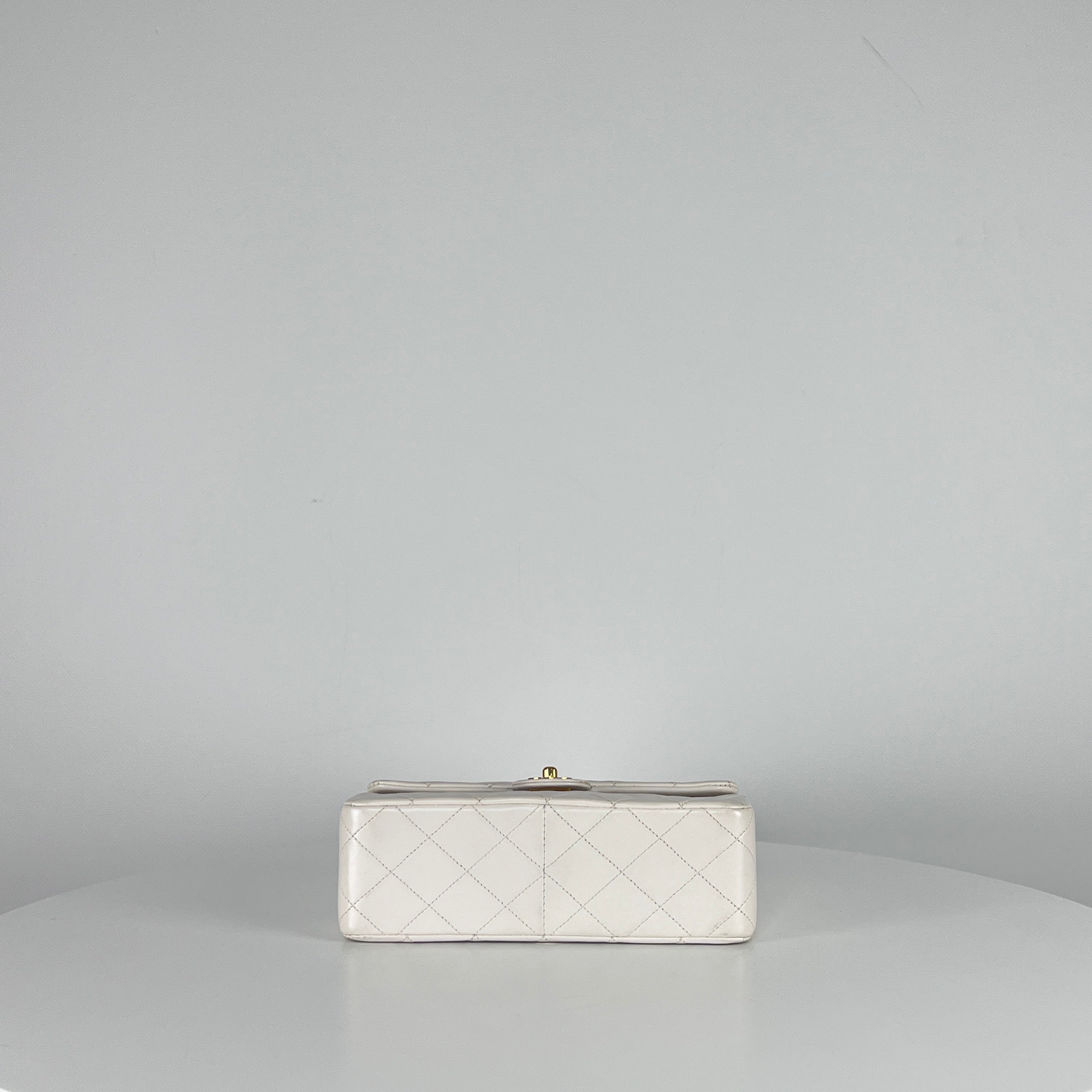 Sac à main CHANEL Timeless Classique Small cuir blanc