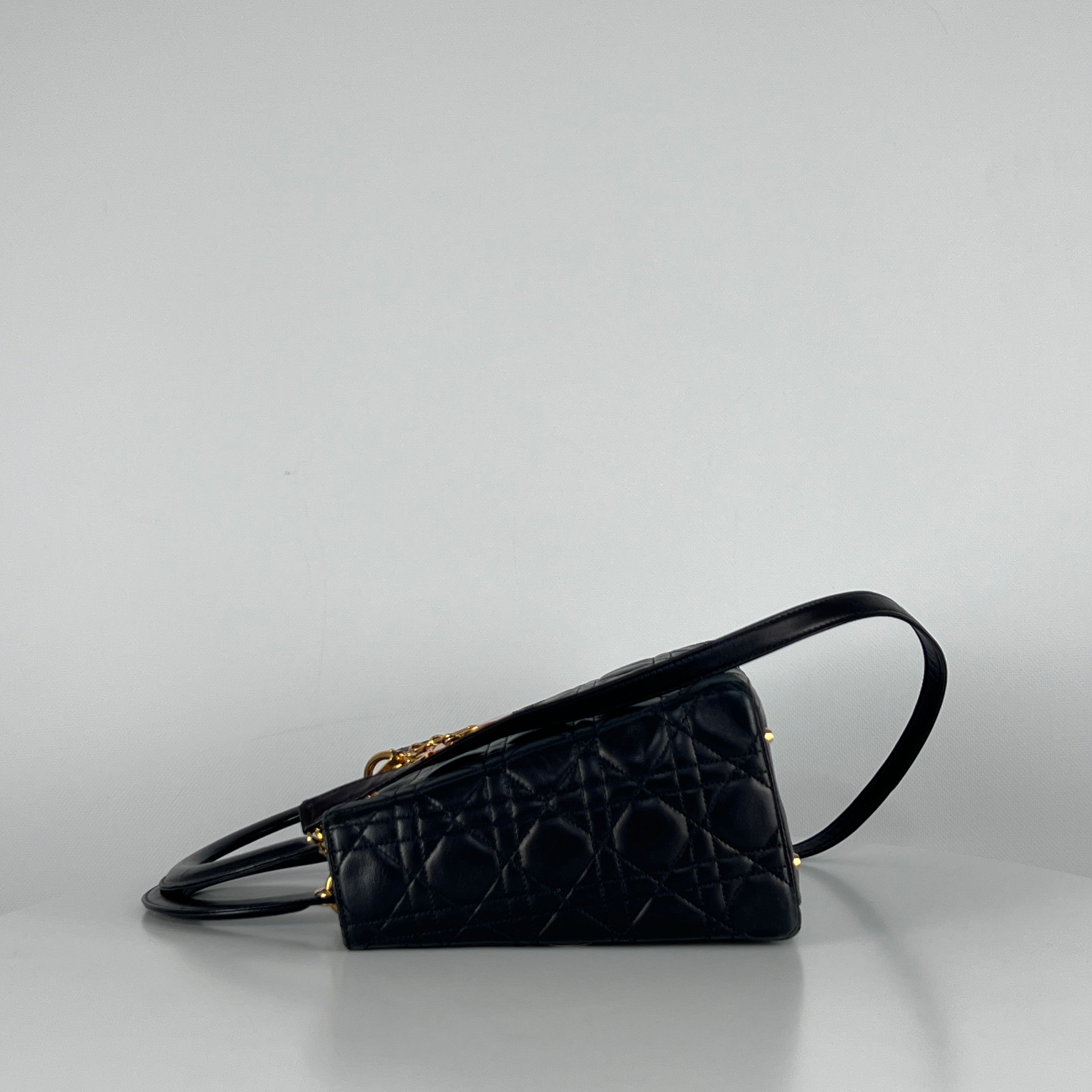 Sac à main DIOR Lady Dior cuir noir