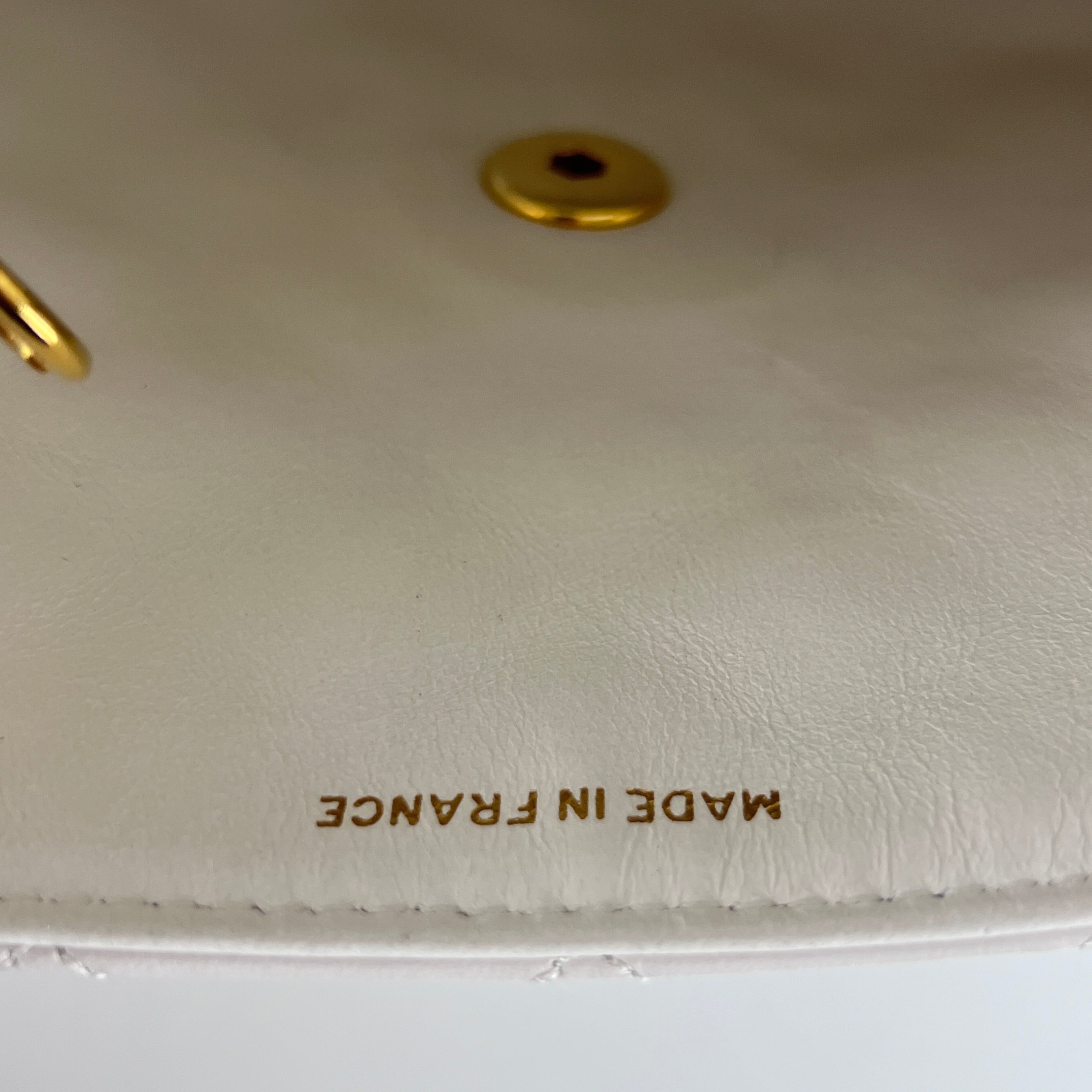 Sac à main CHANEL Timeless Classique Small cuir blanc
