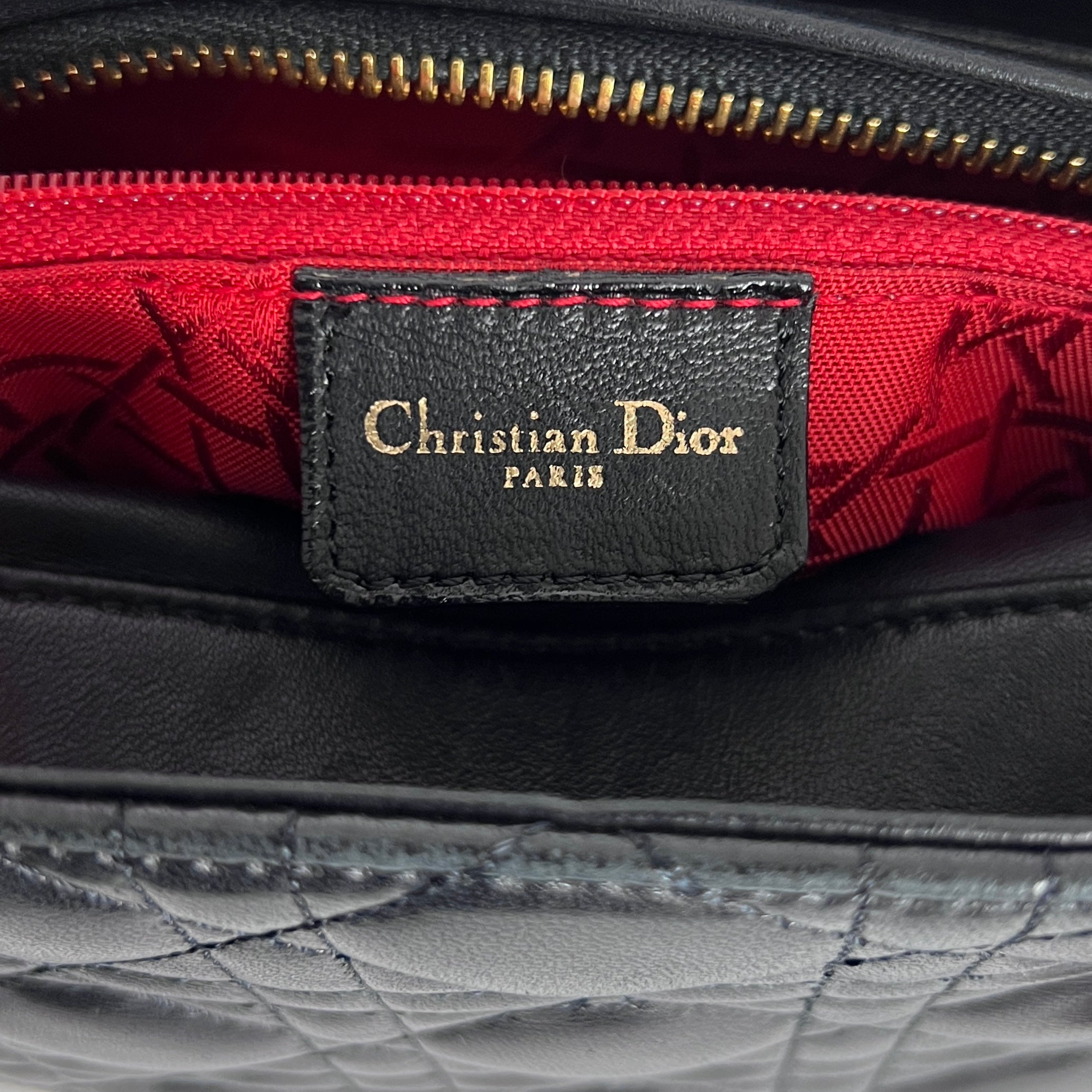 Sac à main DIOR Lady Dior cuir noir