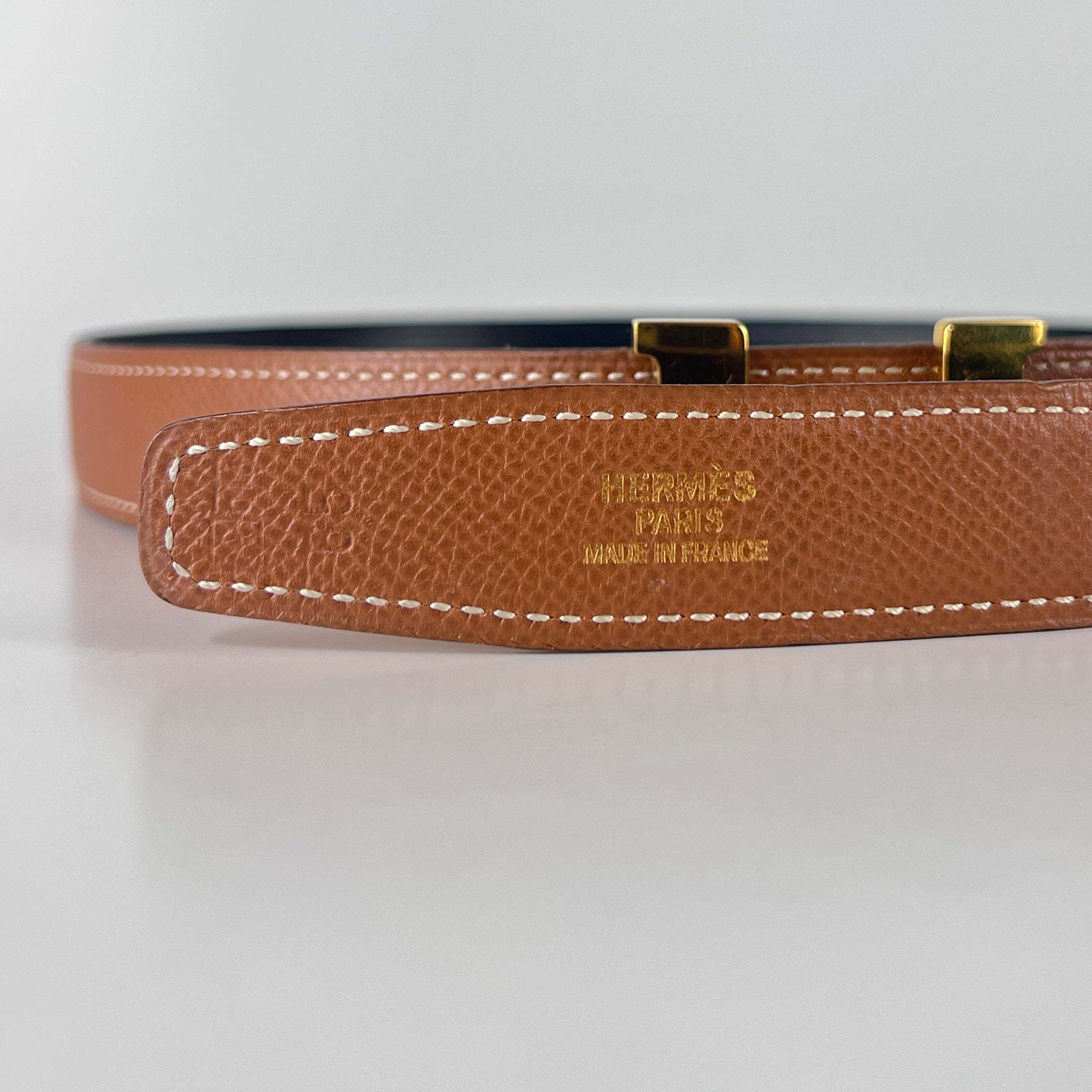 Ceinture HERMÈS Constance Belt cuir marron