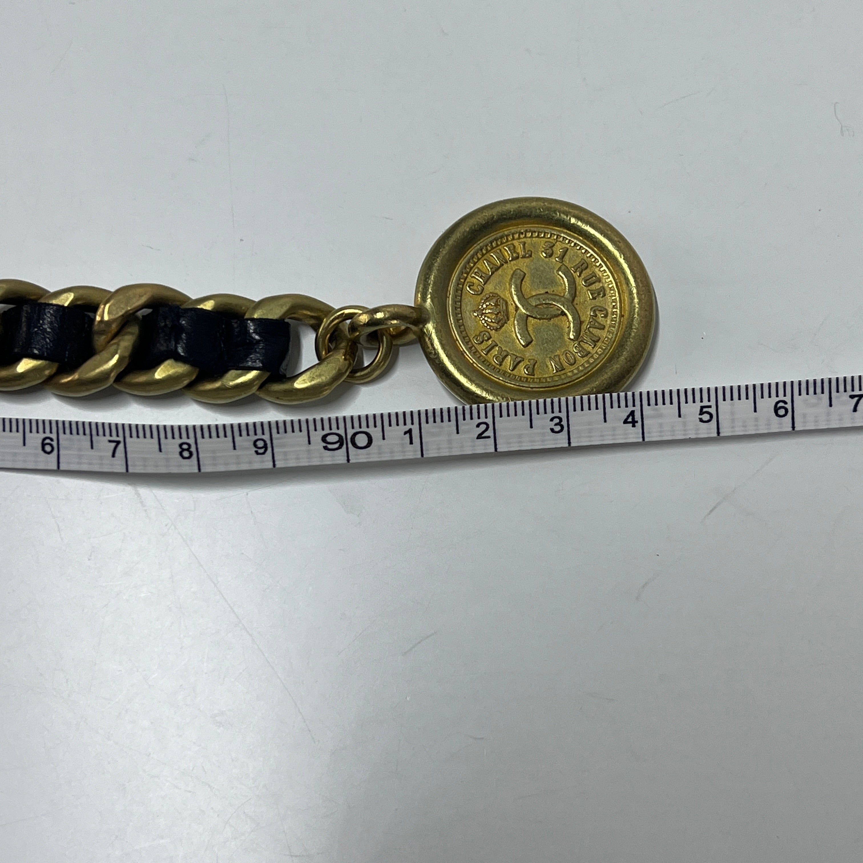 Ceinture CHANEL CC Chaîne Entrelacée Dorée