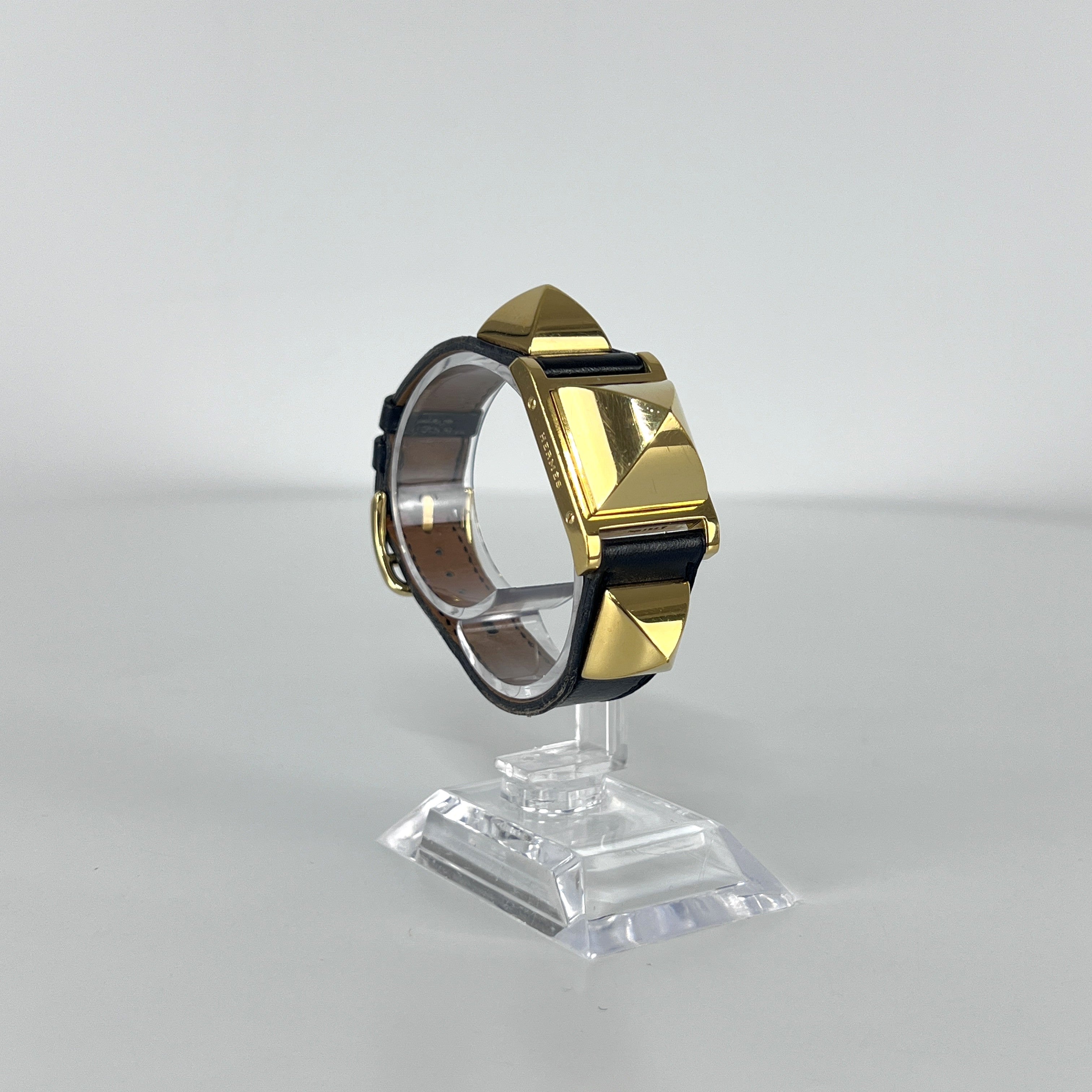 HERMÈS Medor gold-plated watch