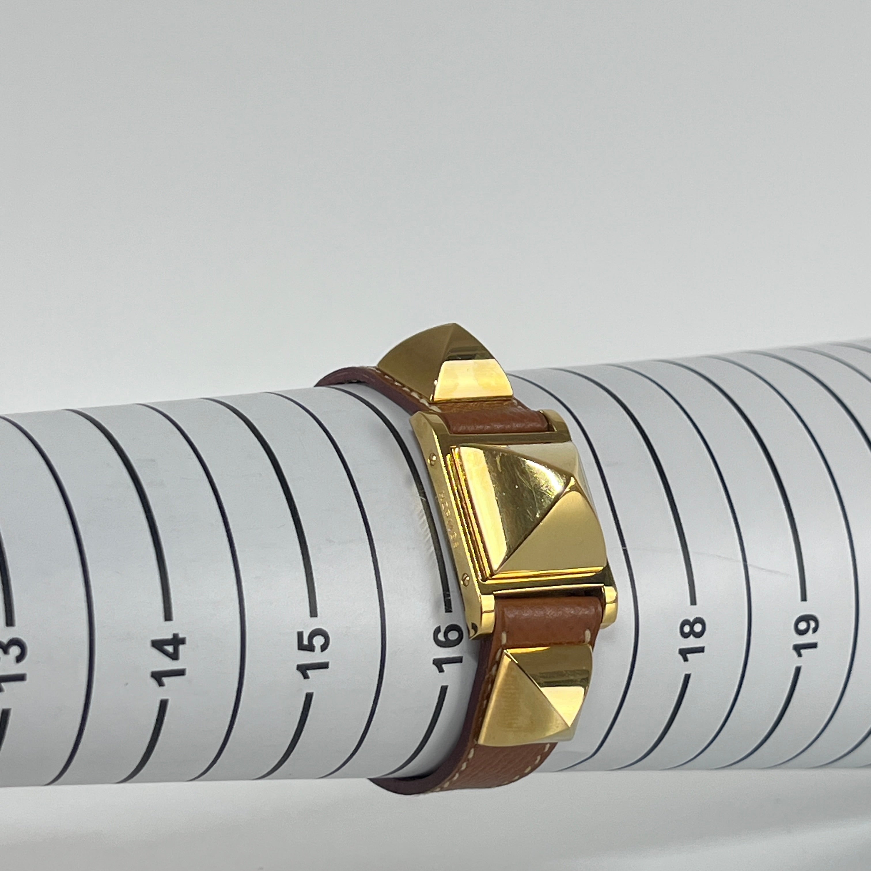 HERMÈS Medor gold-plated watch