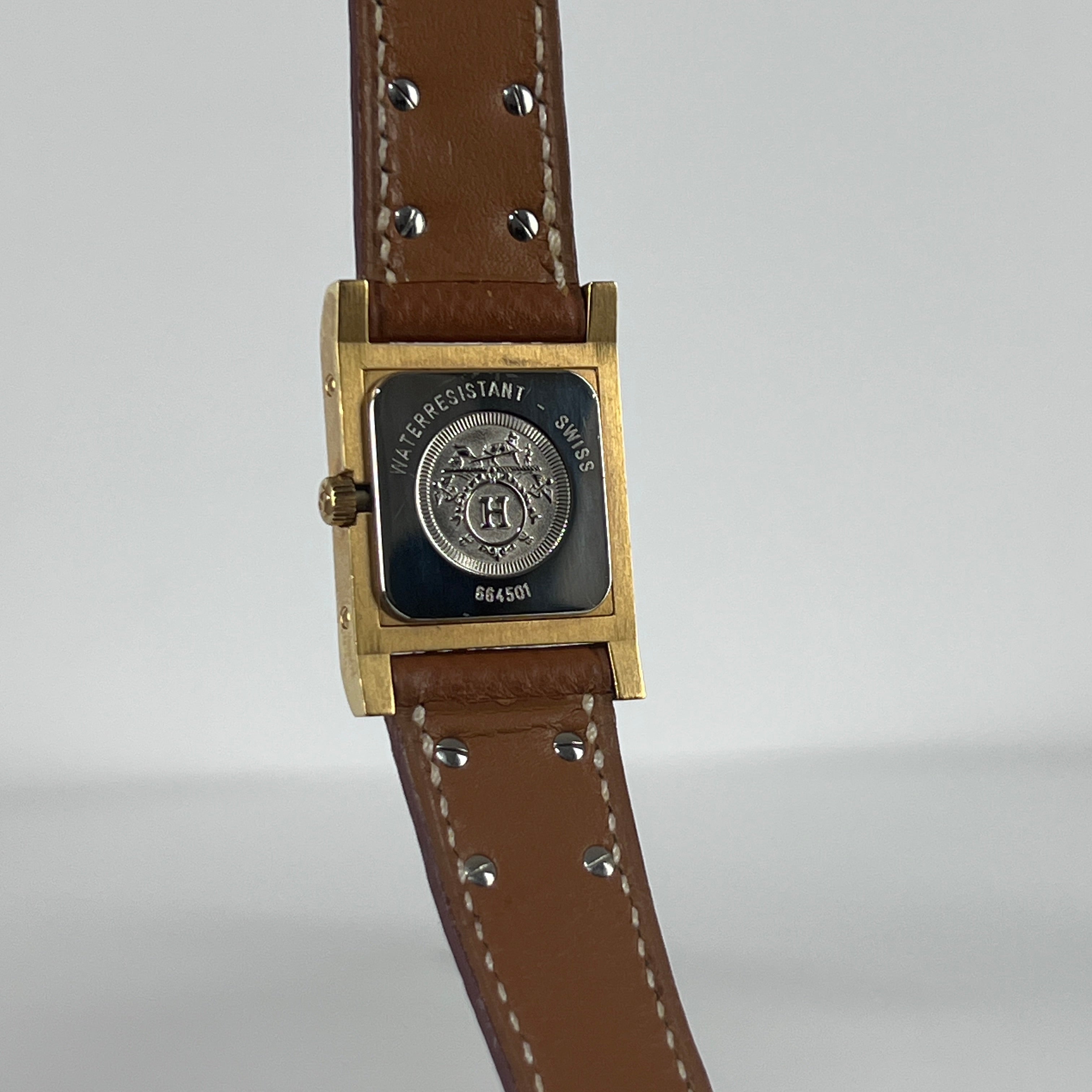 HERMÈS Medor gold-plated watch