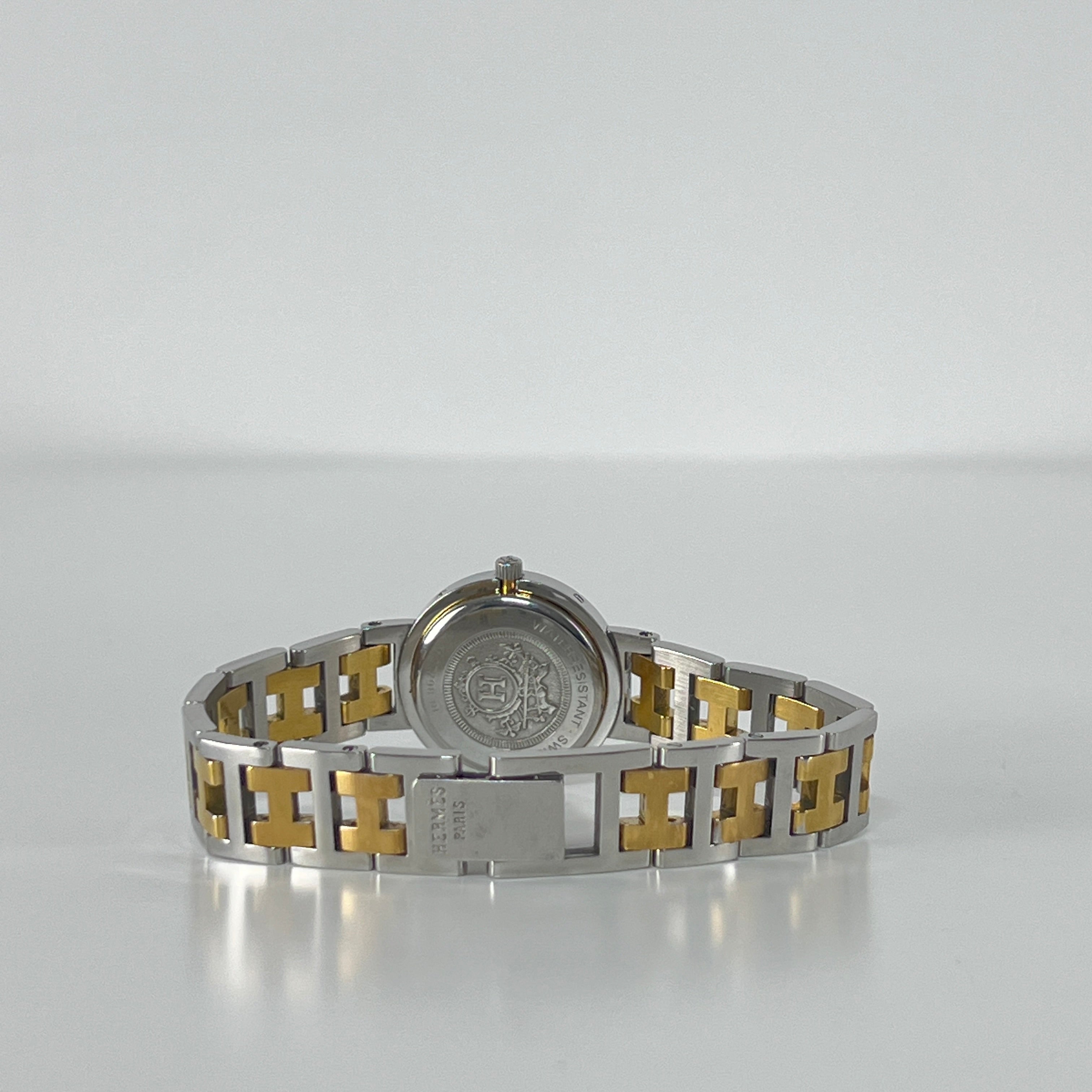 HERMÈS Clipper two-tone steel watch