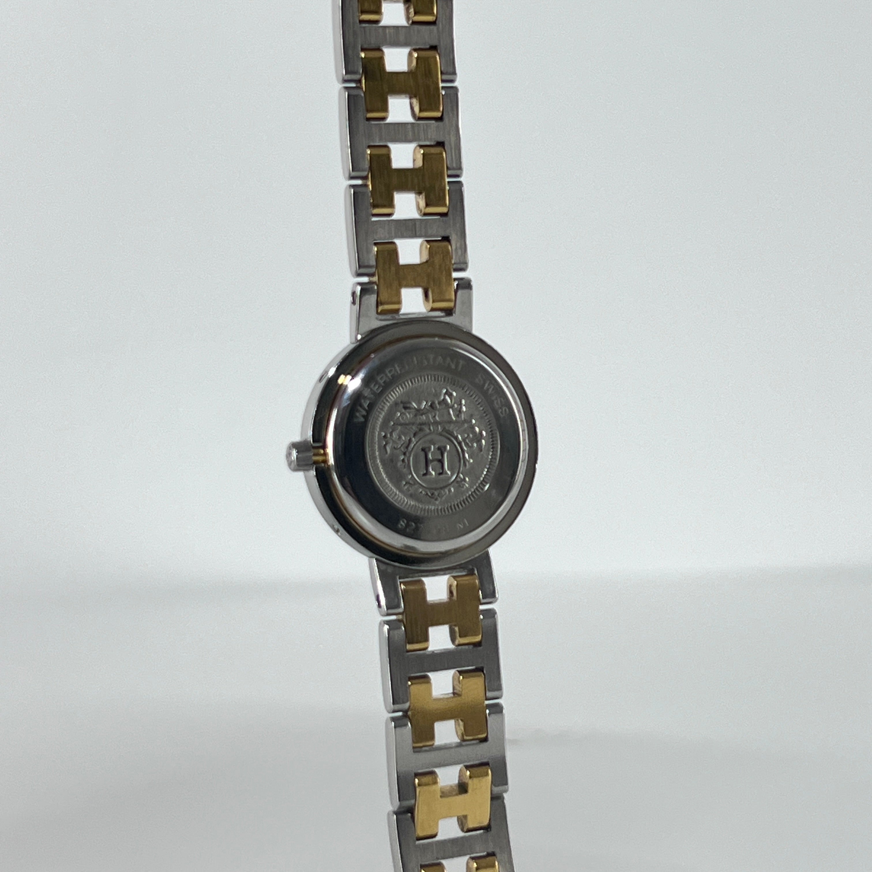 HERMÈS Clipper two-tone steel watch