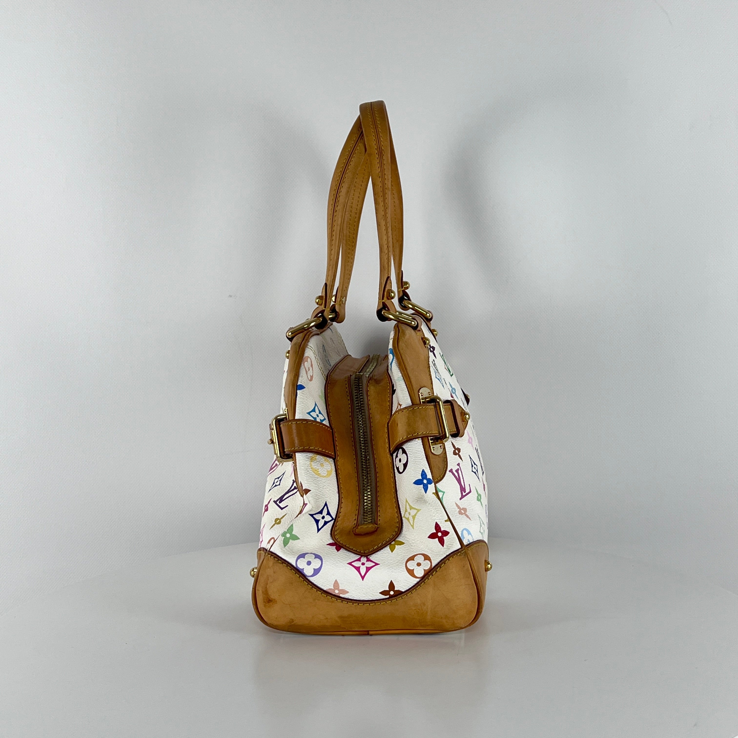 Sac à main LOUIS VUITTON Claudia toile et cuir marron