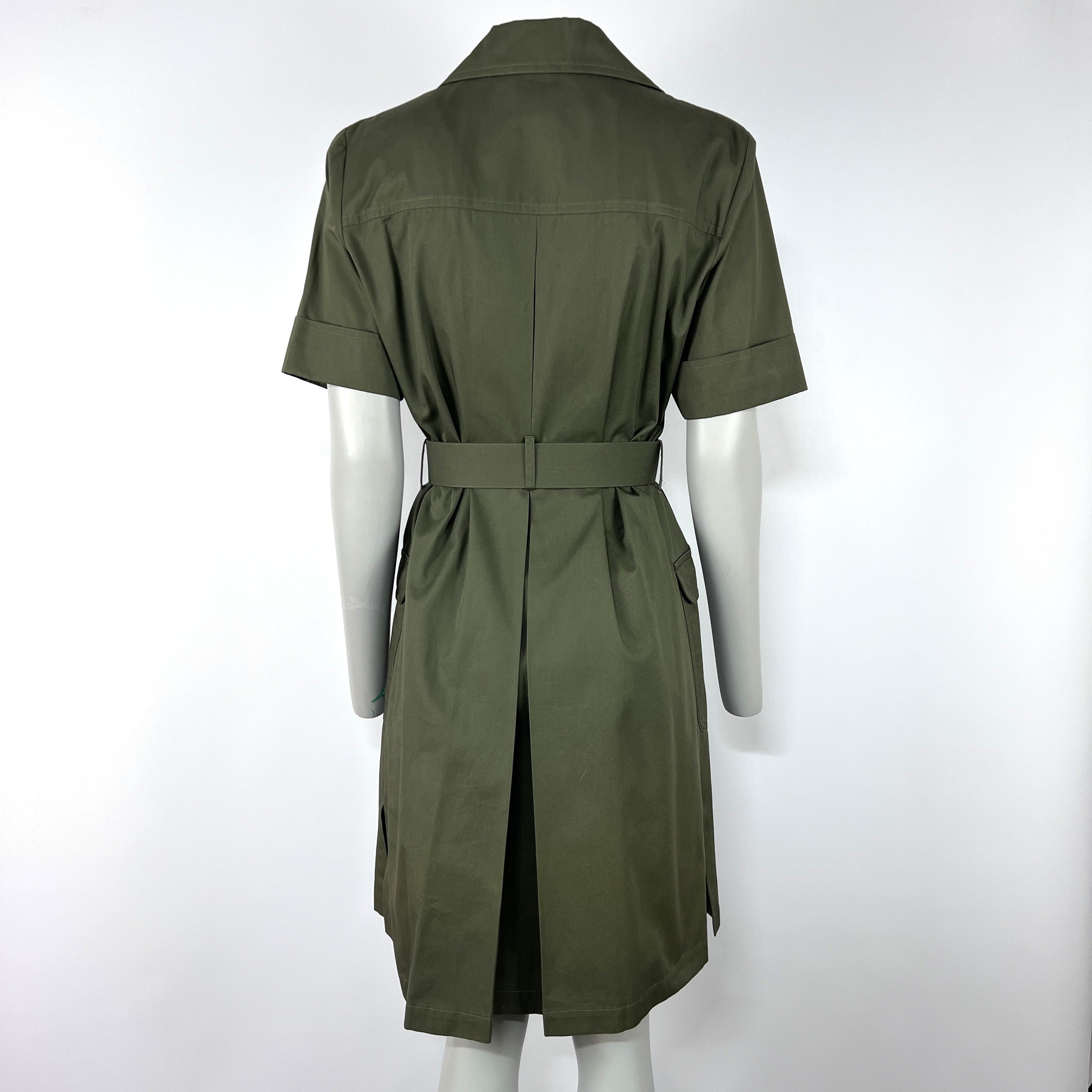 Robe SAINT LAURENT Saharienne XS Coton Vert