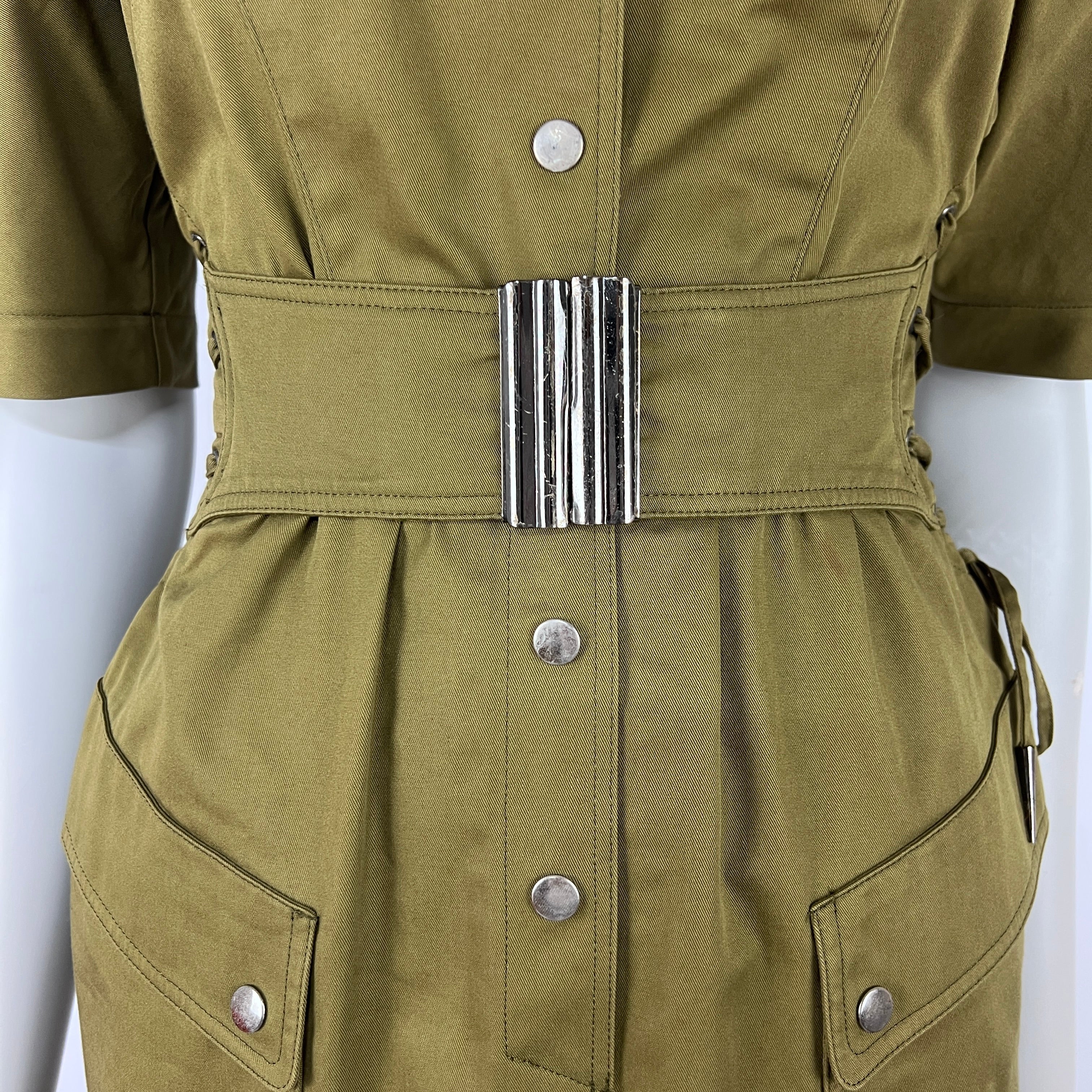 Robe MUGLER XS Coton Vert