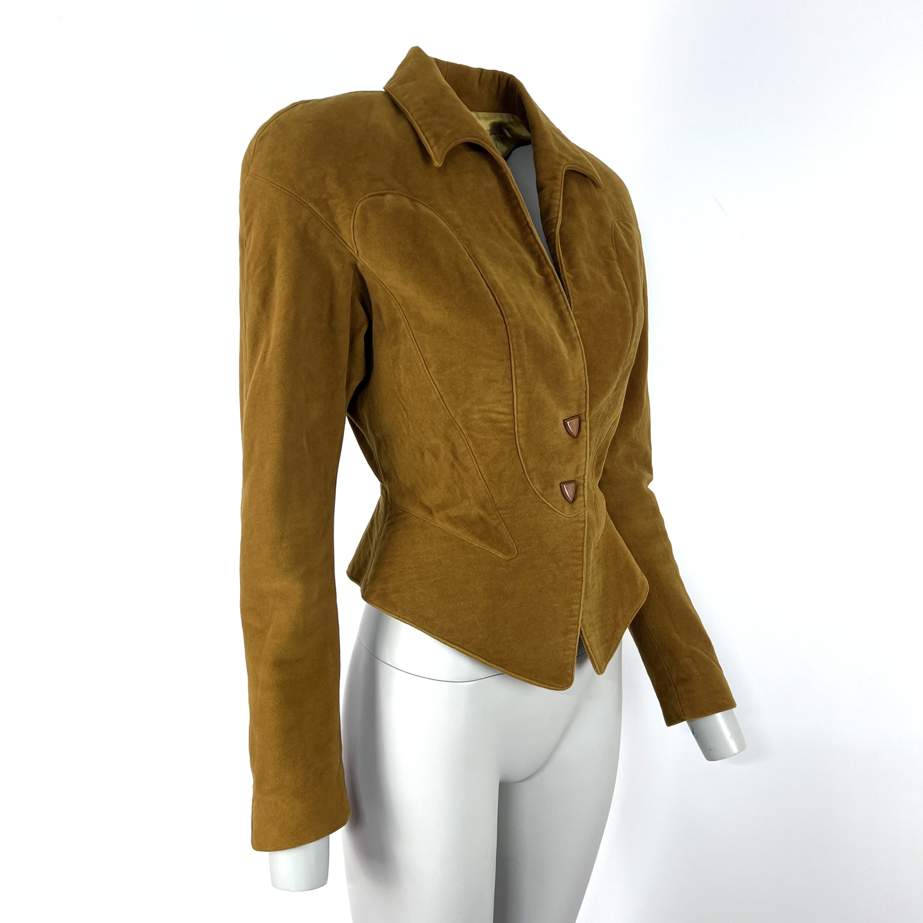 Veste MUGLER XS Coton Marron