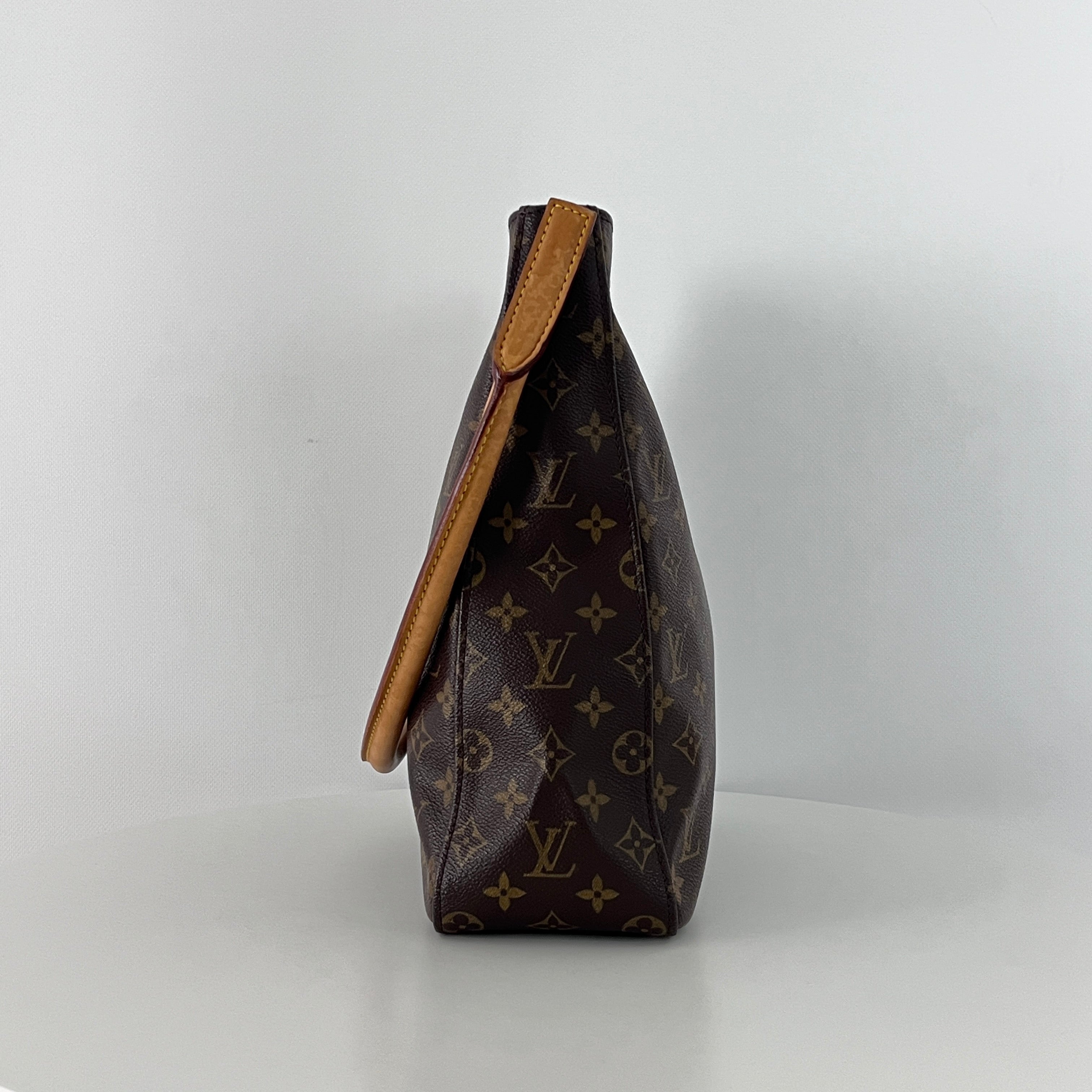 Sac à main LOUIS VUITTON Looping GM toile et cuir marron
