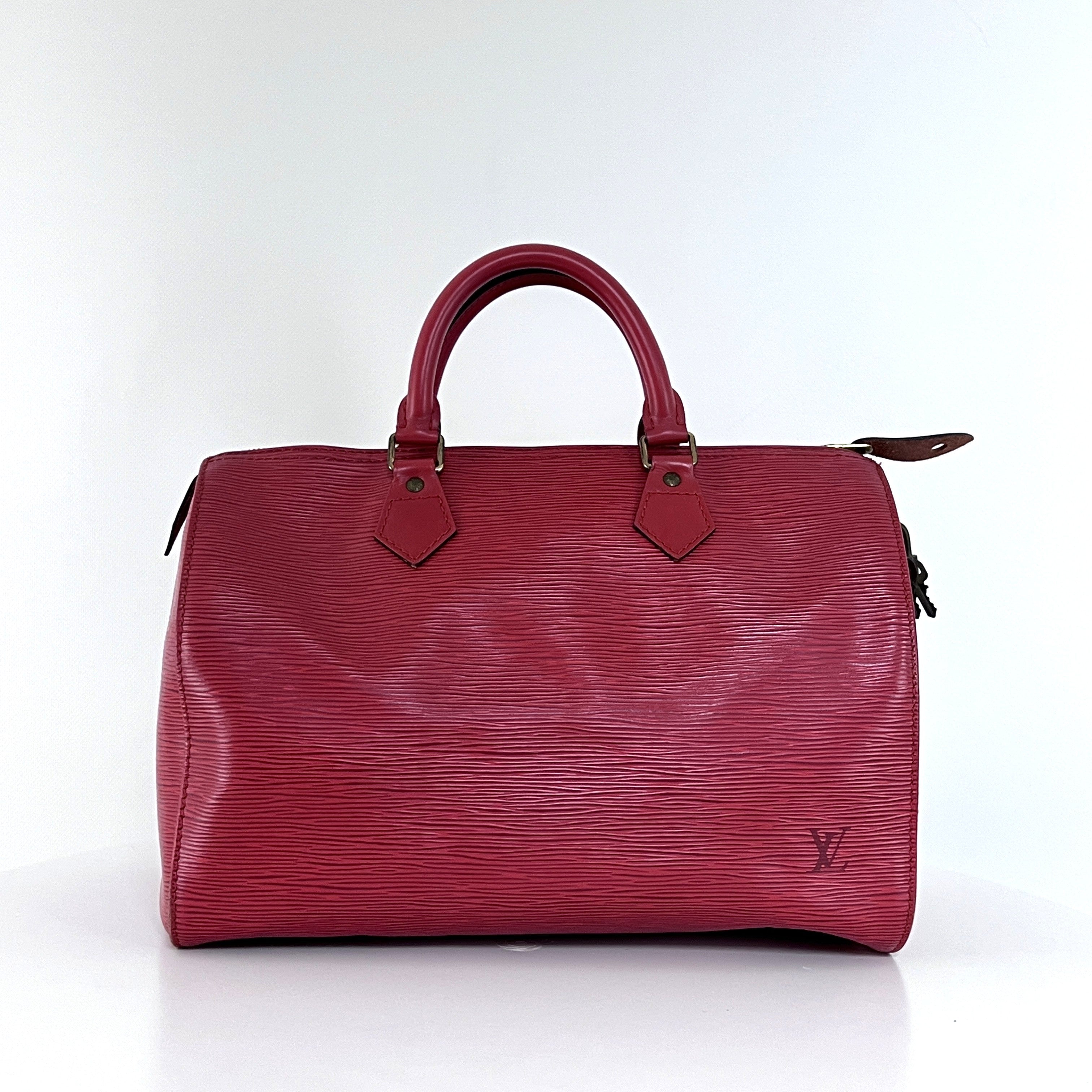 Sac à main LOUIS VUITTON Speedy 30 cuir rouge