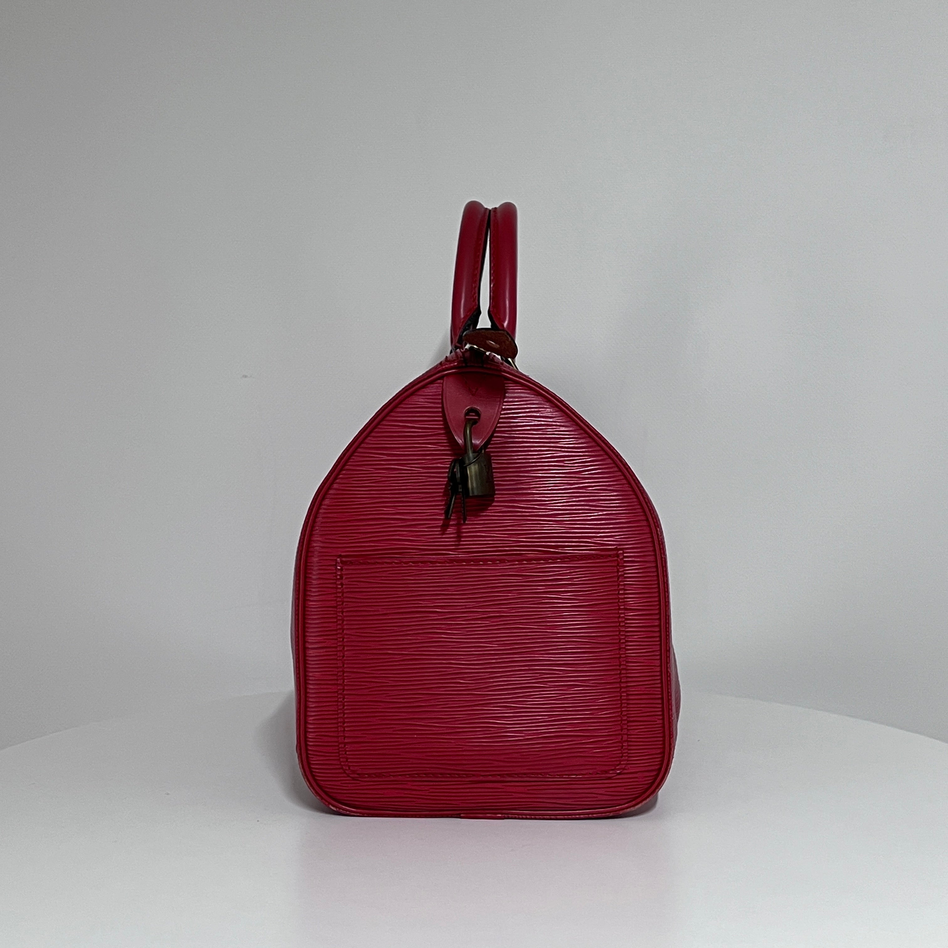 Sac à main LOUIS VUITTON Speedy 30 cuir rouge