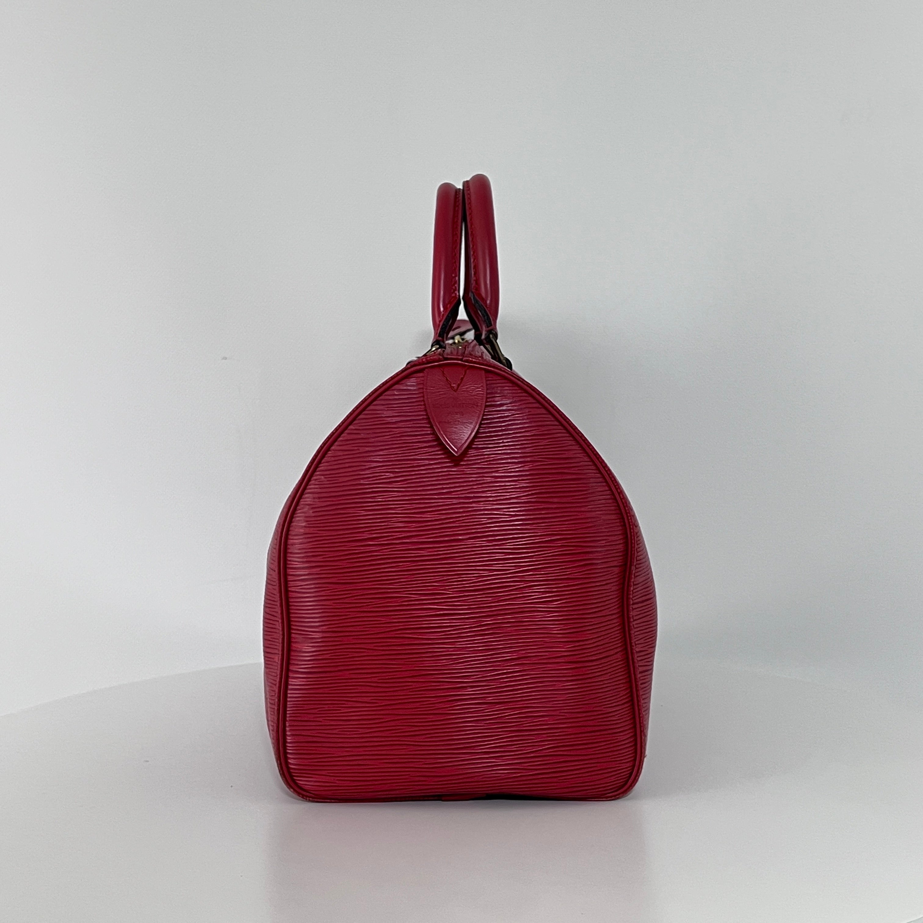 Sac à main LOUIS VUITTON Speedy 30 cuir rouge