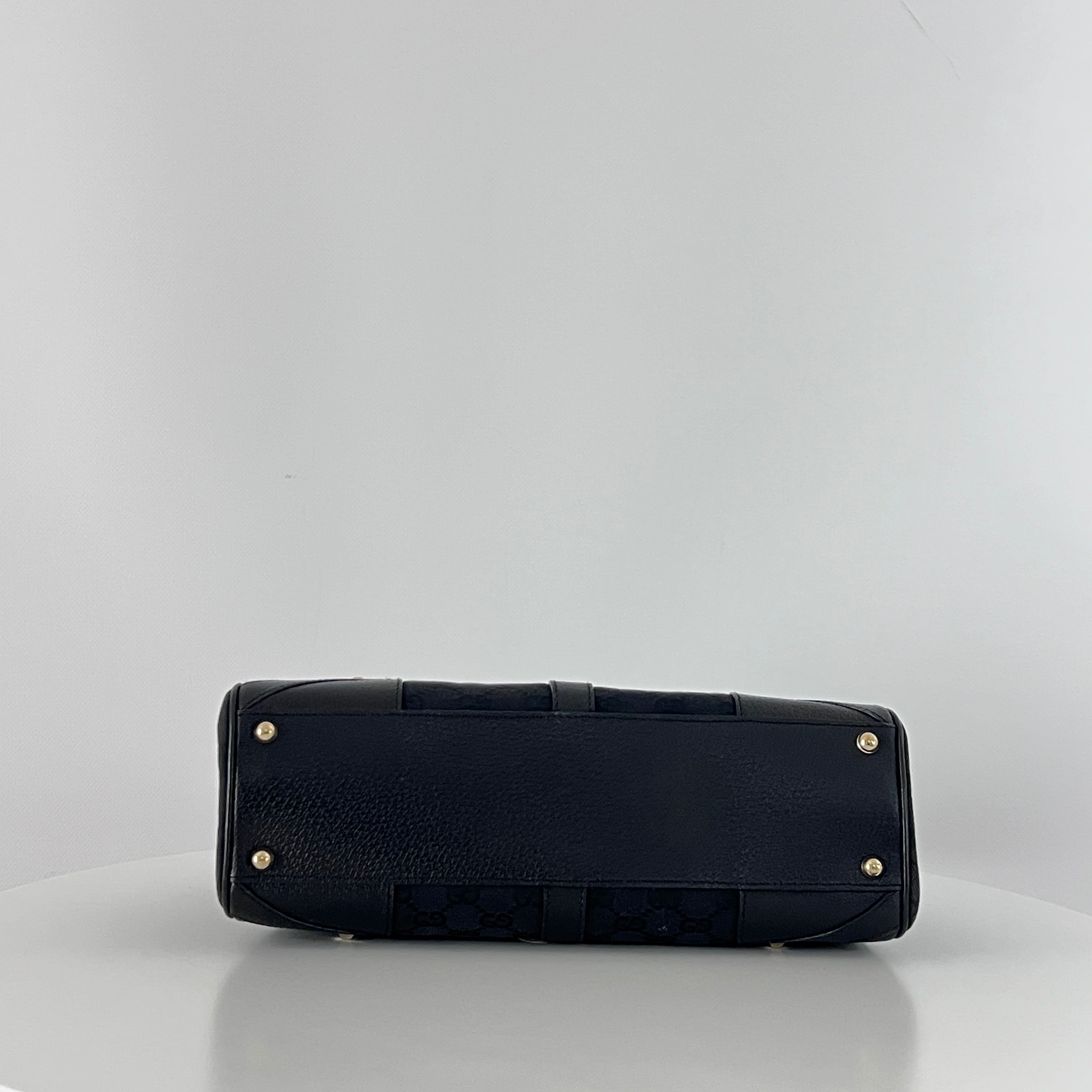 Sac à main GUCCI Jackie toile et cuir noir