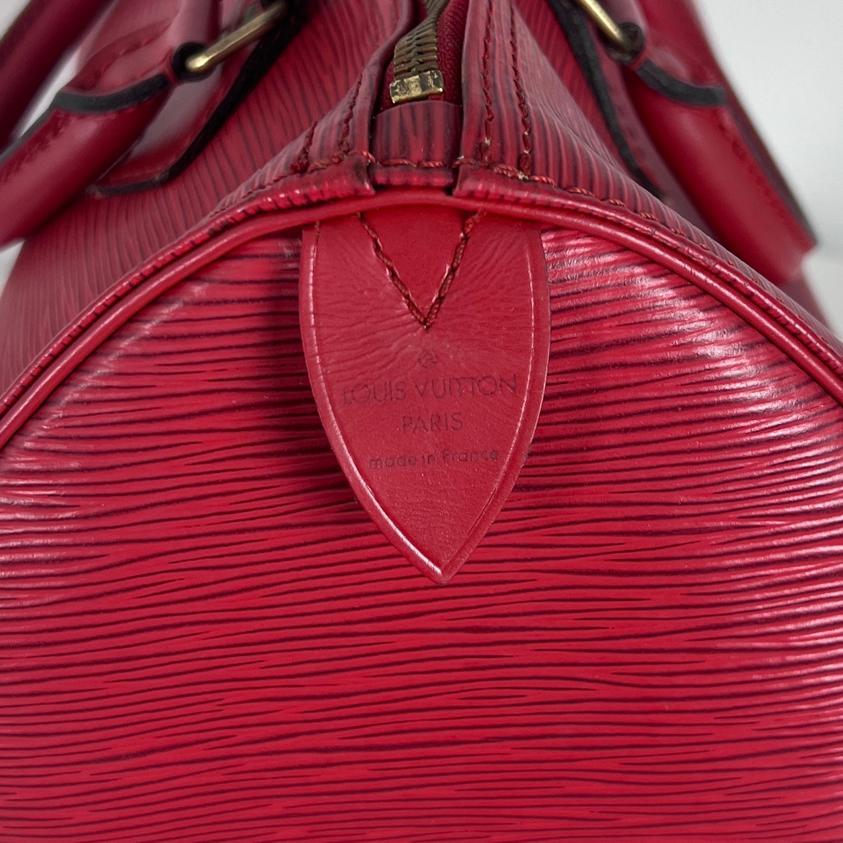 Sac à main LOUIS VUITTON Speedy 30 cuir rouge