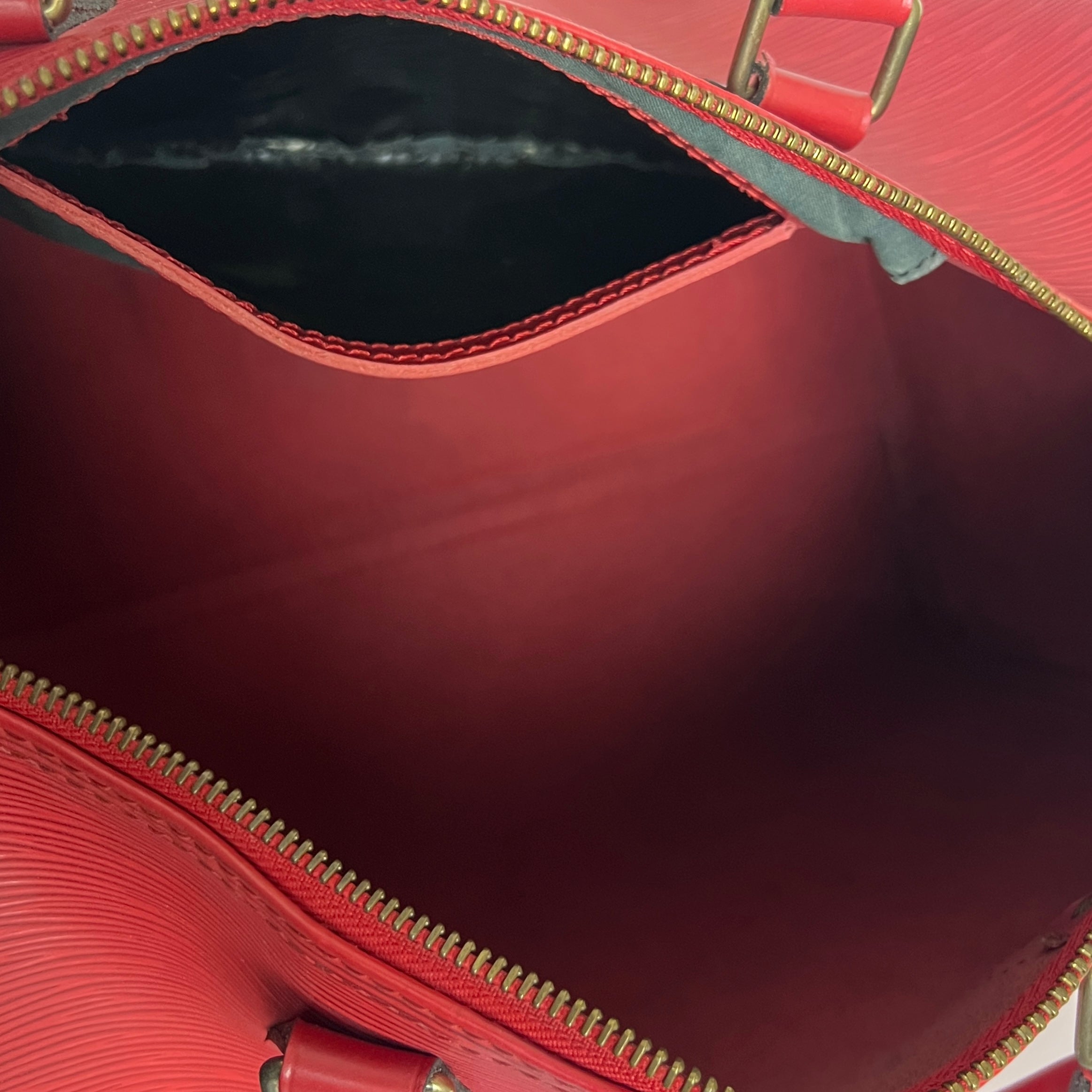 Sac à main LOUIS VUITTON Speedy 30 cuir rouge