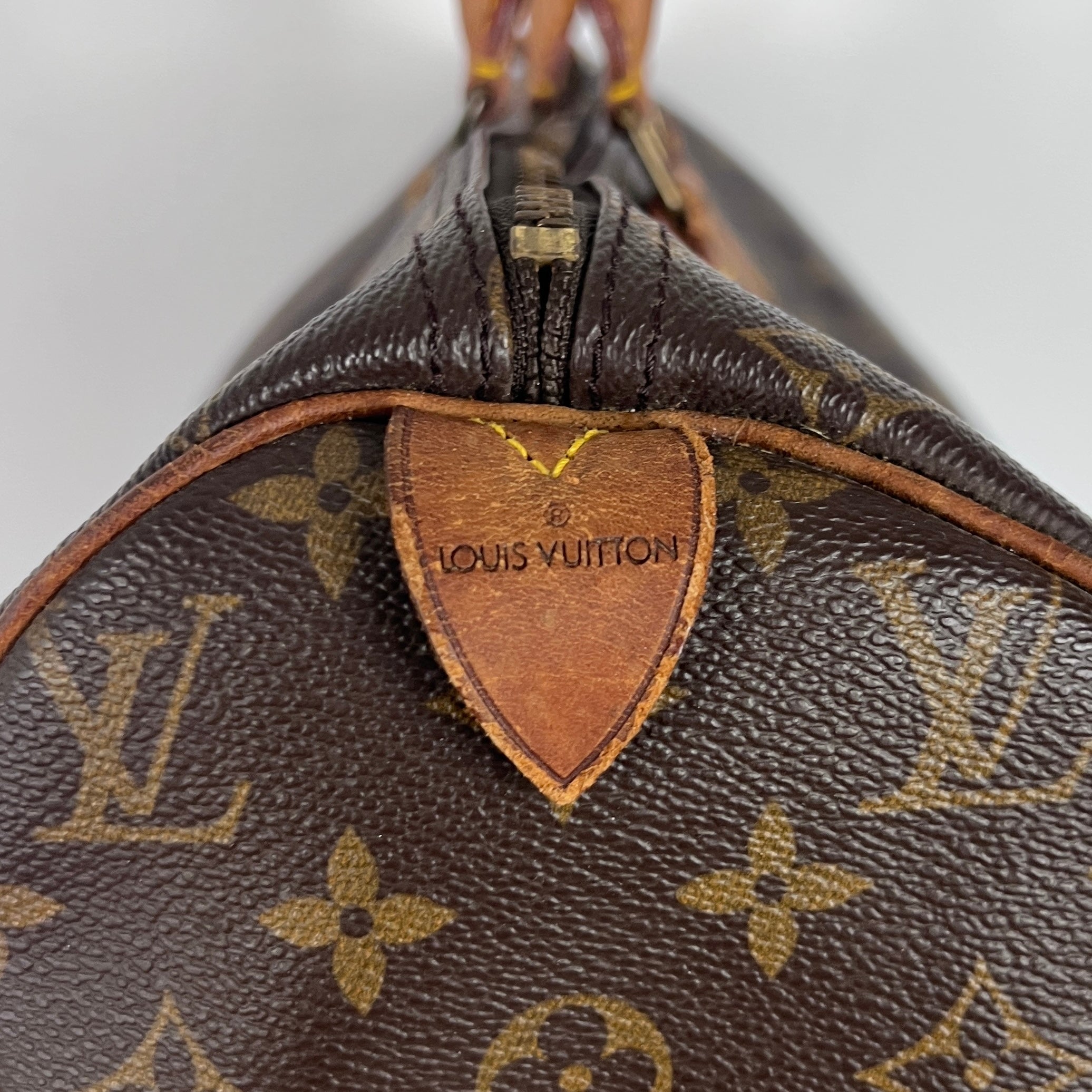 Sac à main LOUIS VUITTON Speedy 40 toile et cuir marron