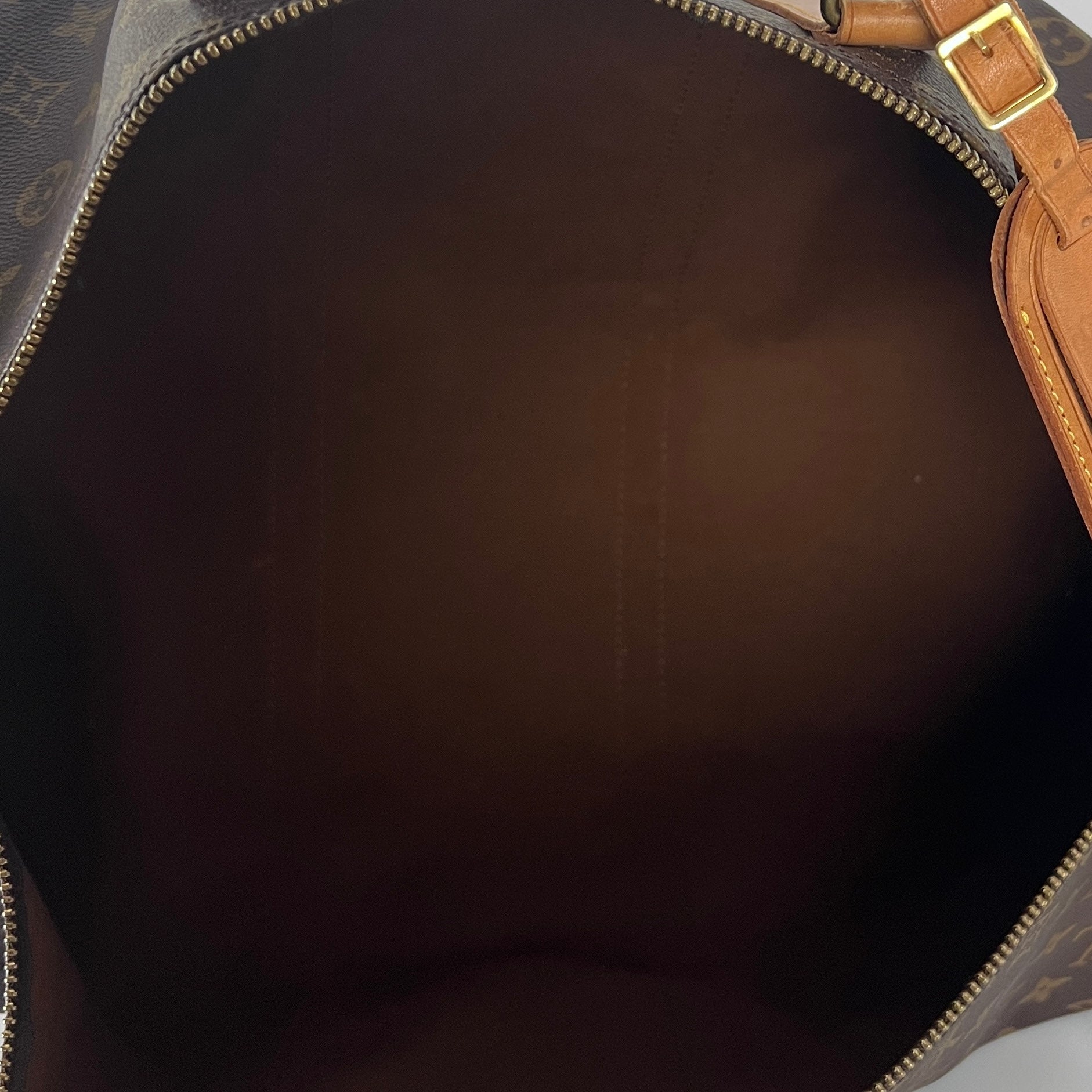 Sac à main LOUIS VUITTON Keepall 50 toile et cuir marron