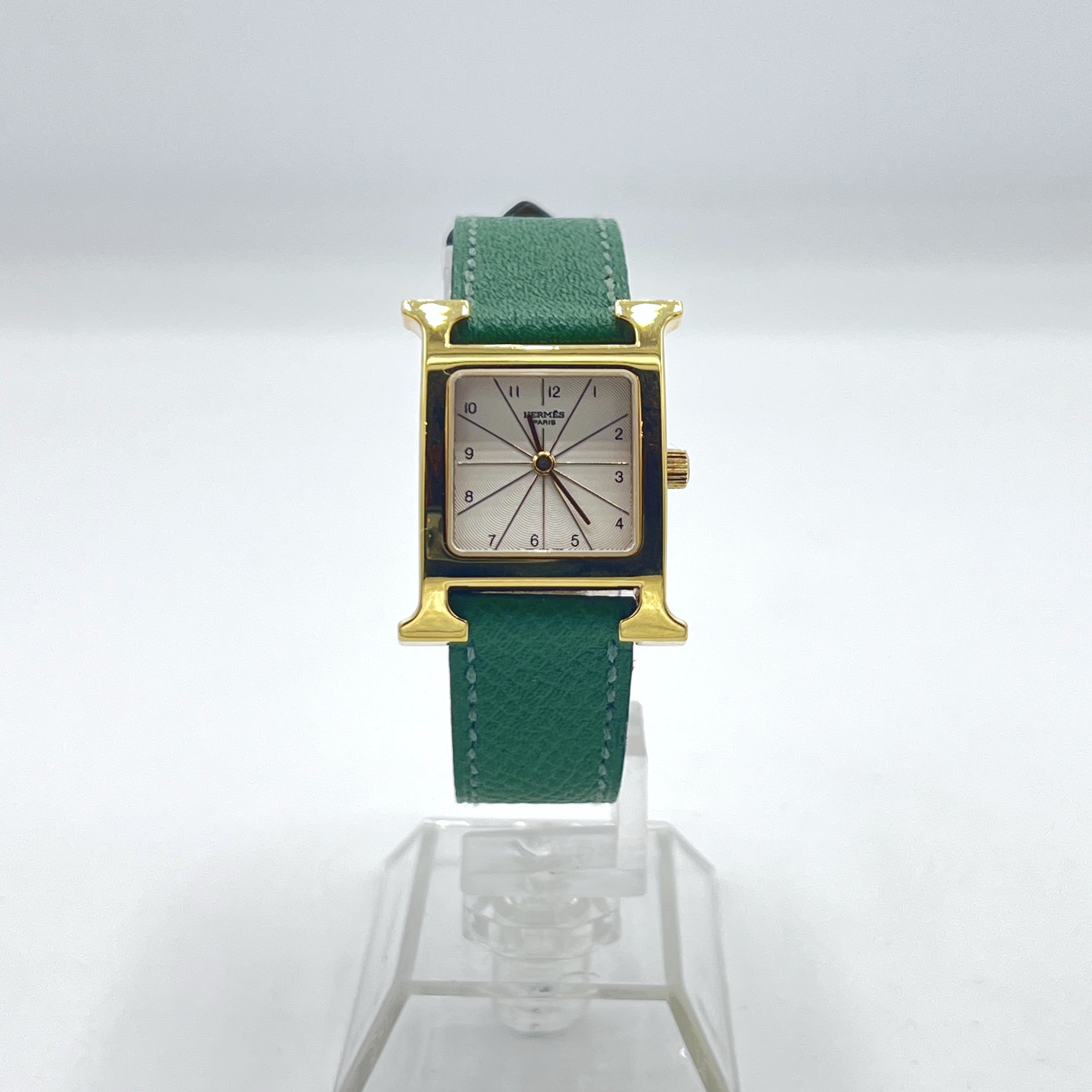 Montre HERMÈS Heure H plaqué or dorée