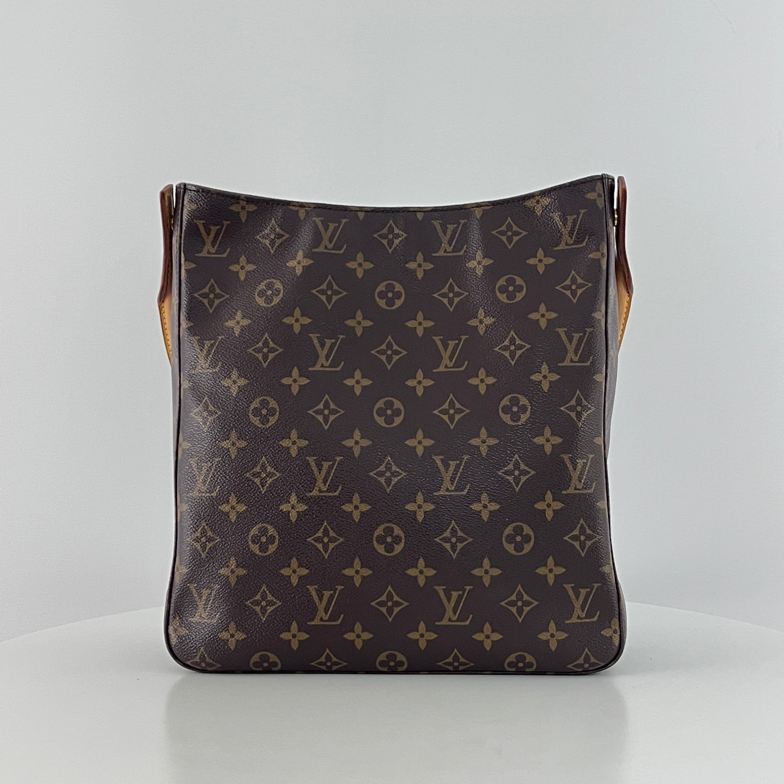 LOUIS VUITTON Looping GM handbag in brown canvas and leather