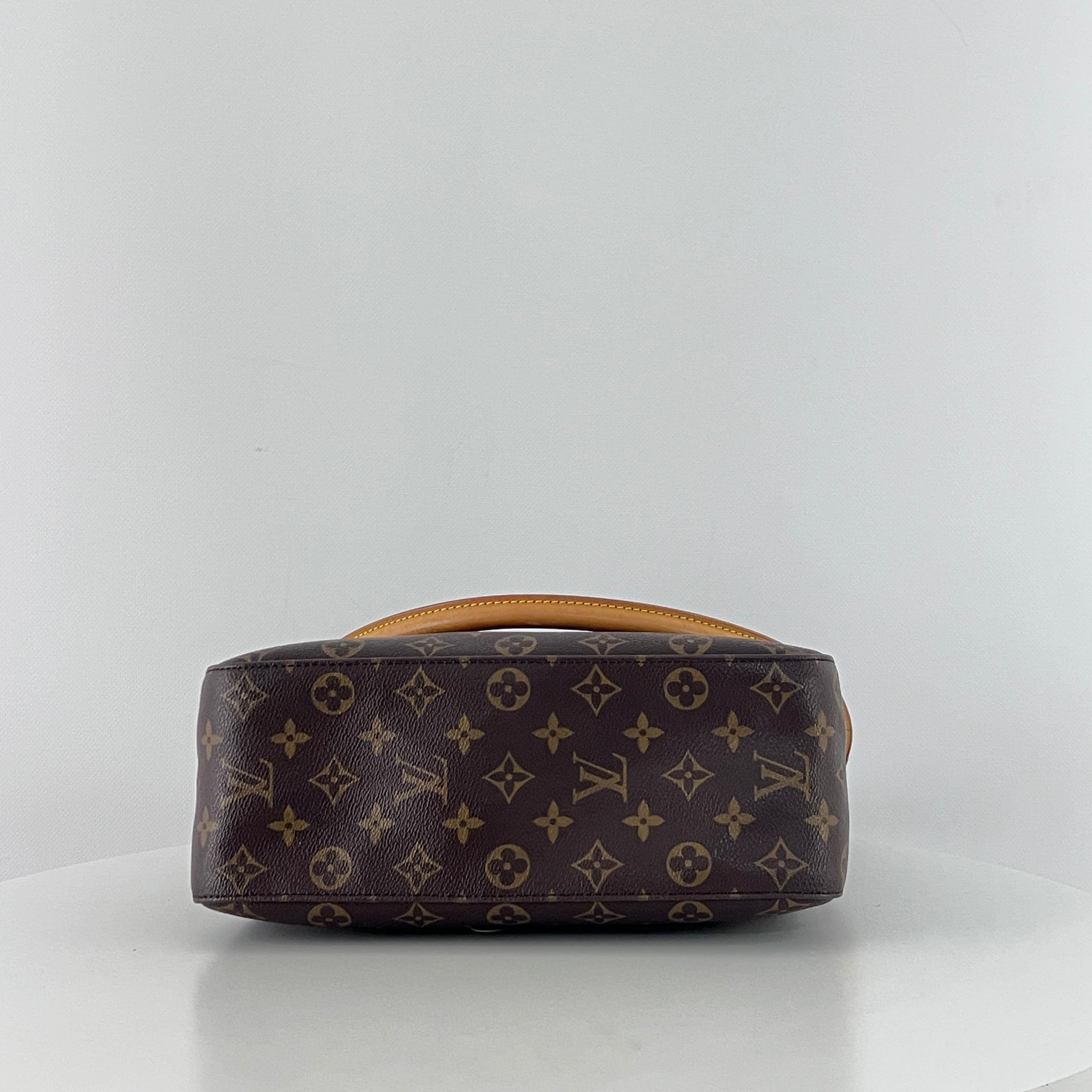 LOUIS VUITTON Looping GM handbag in brown canvas and leather