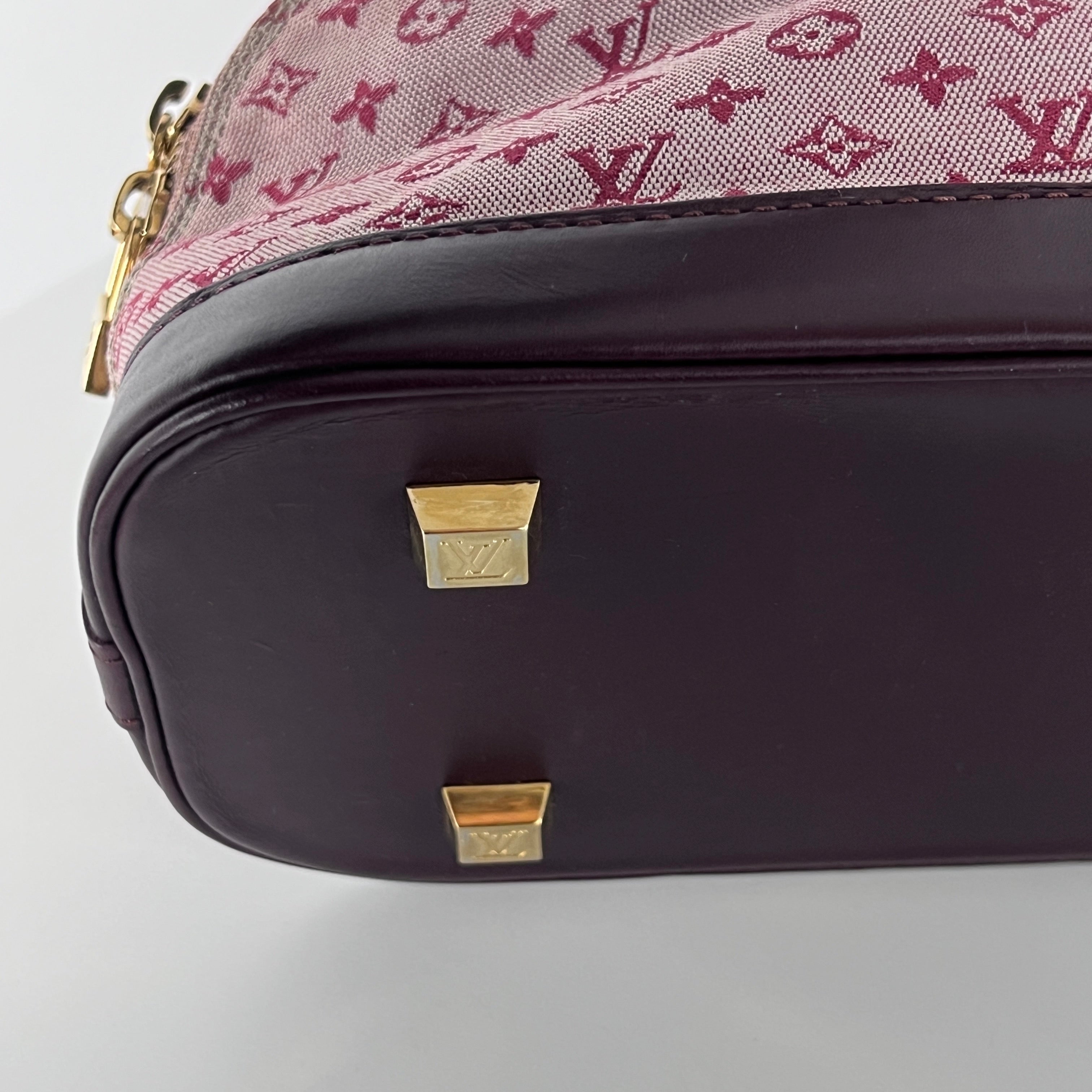Sac à main LOUIS VUITTON Alma Long toile et cuir rose