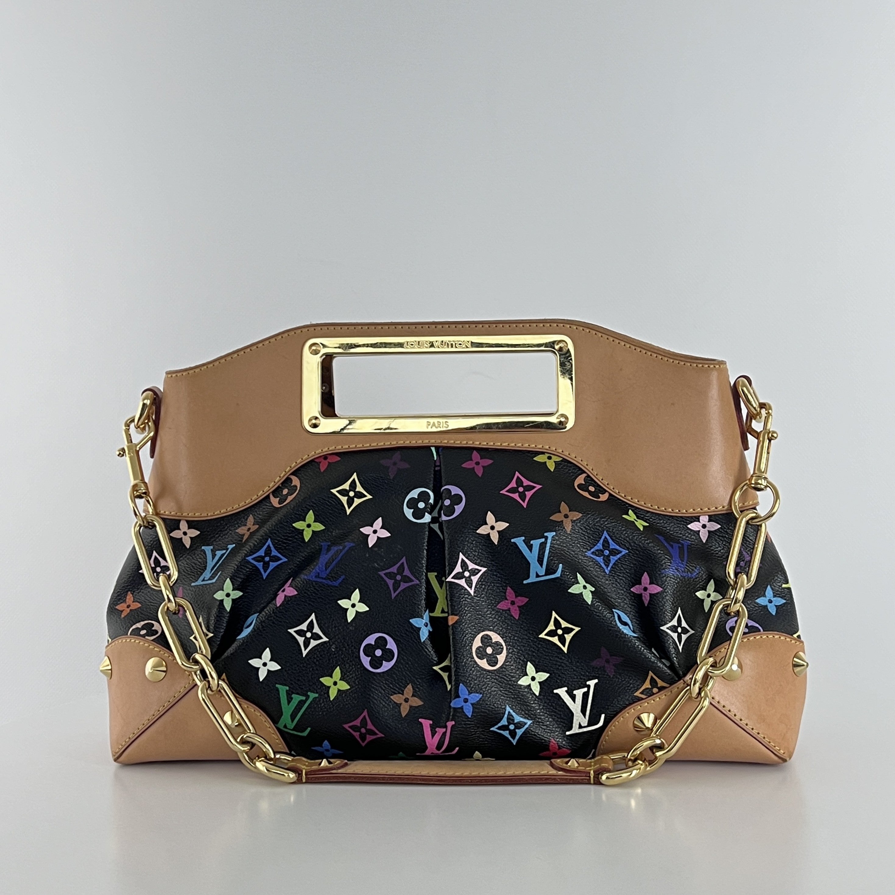 Sac à main LOUIS VUITTON Judy Murakami toile et cuir marron