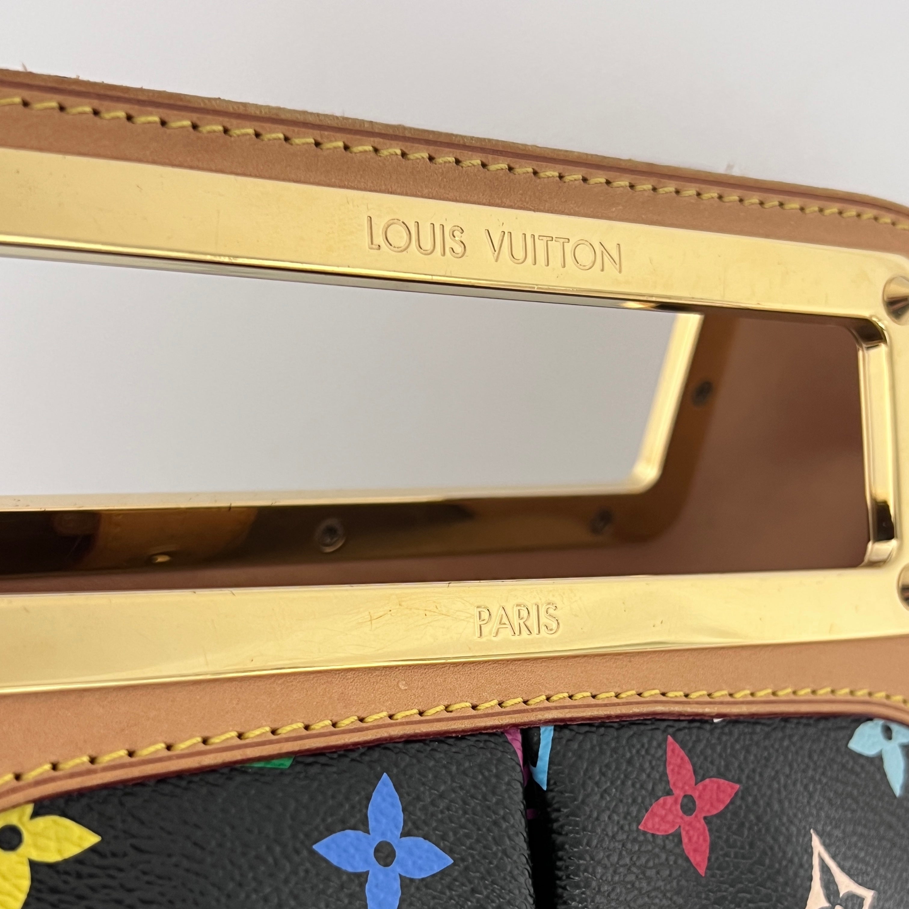 Sac à main LOUIS VUITTON Judy Murakami toile et cuir marron