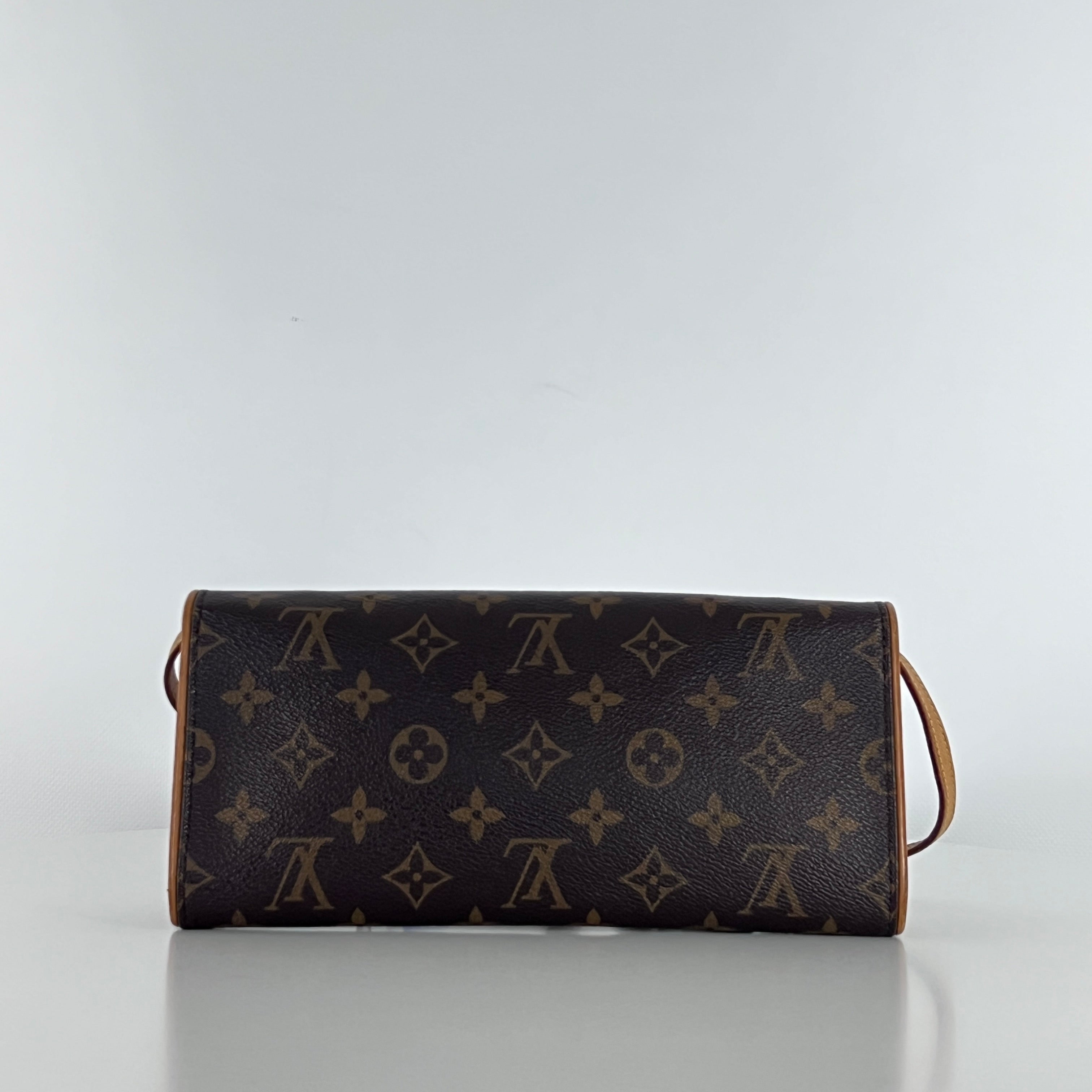 Sac à main LOUIS VUITTON Twin PM toile et cuir marron