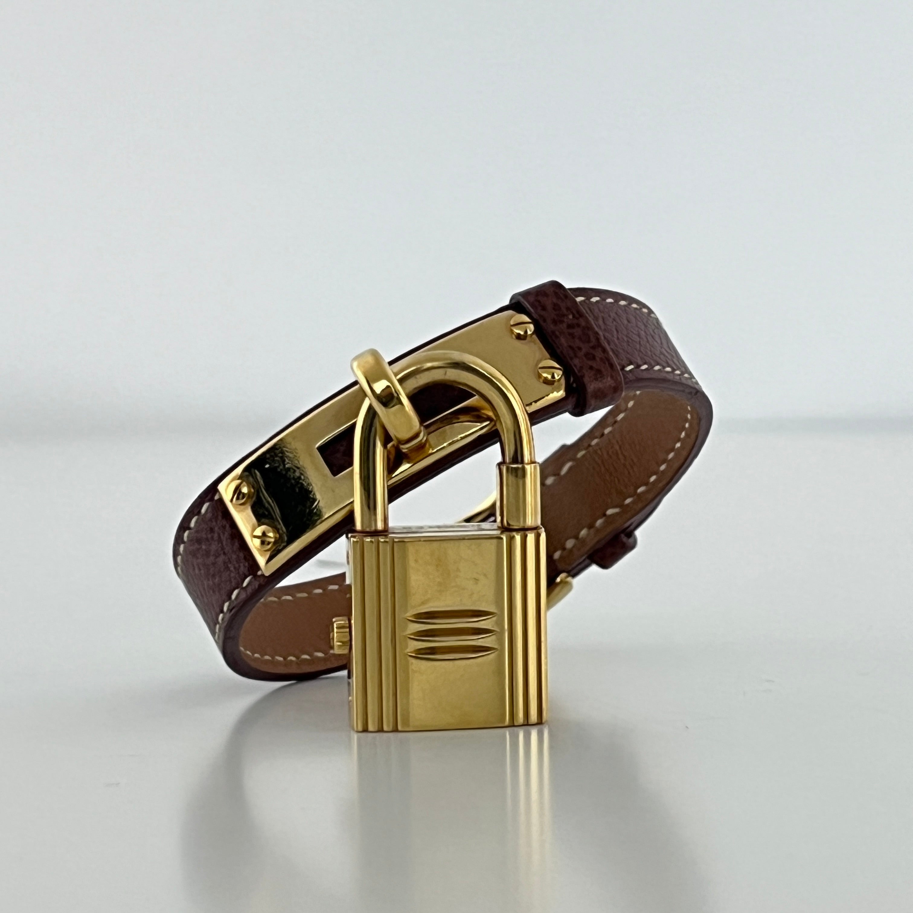 Montre HERMÈS Kelly plaqué or dorée