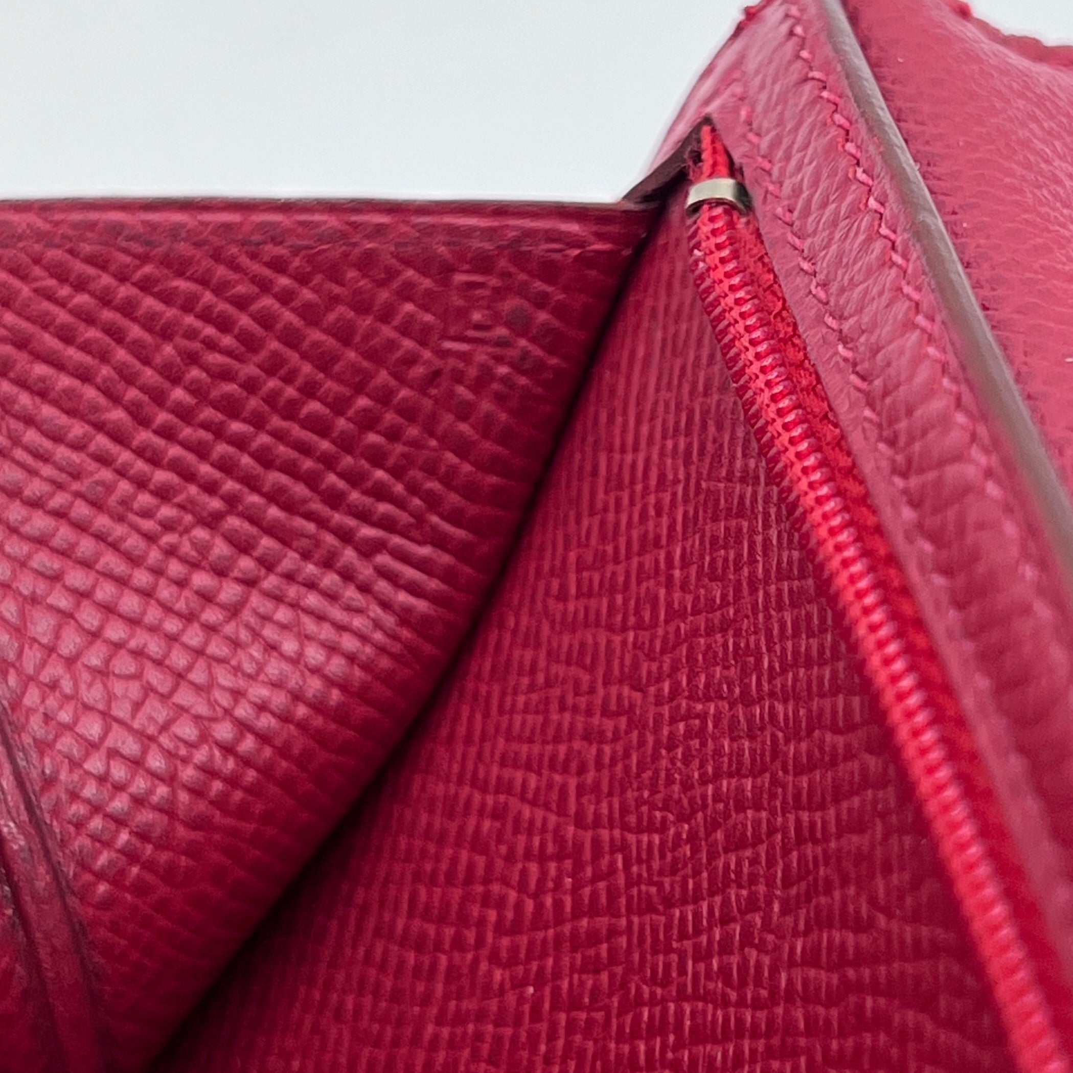 Portefeuille HERMÈS Béarn cuir rouge