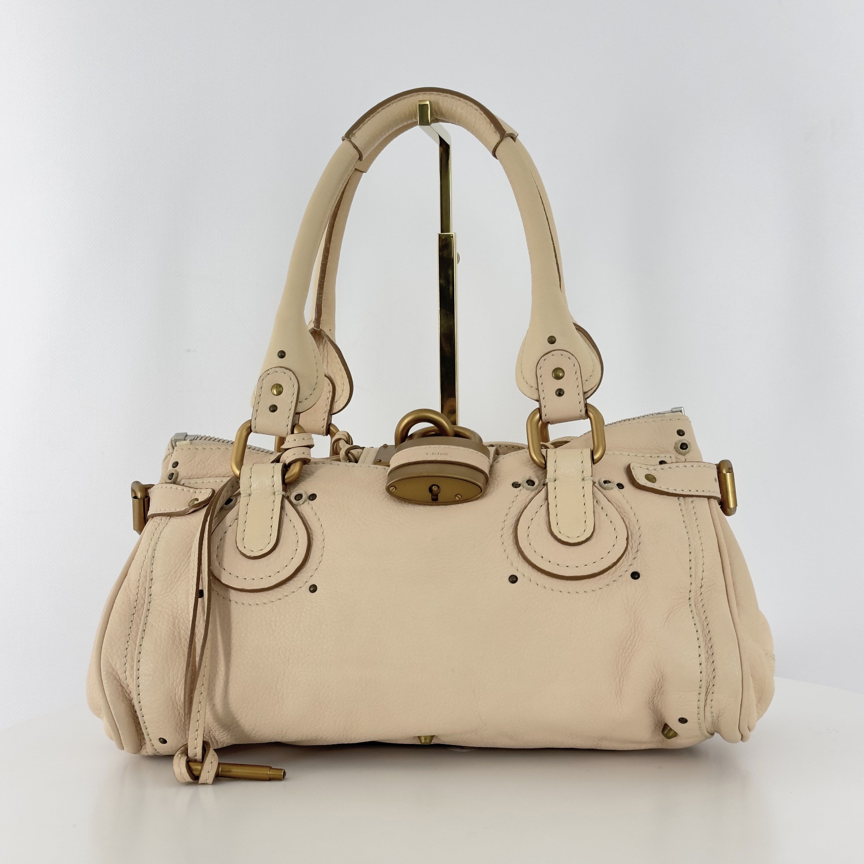 Sac à main CHLOÉ Paddington cuir beige