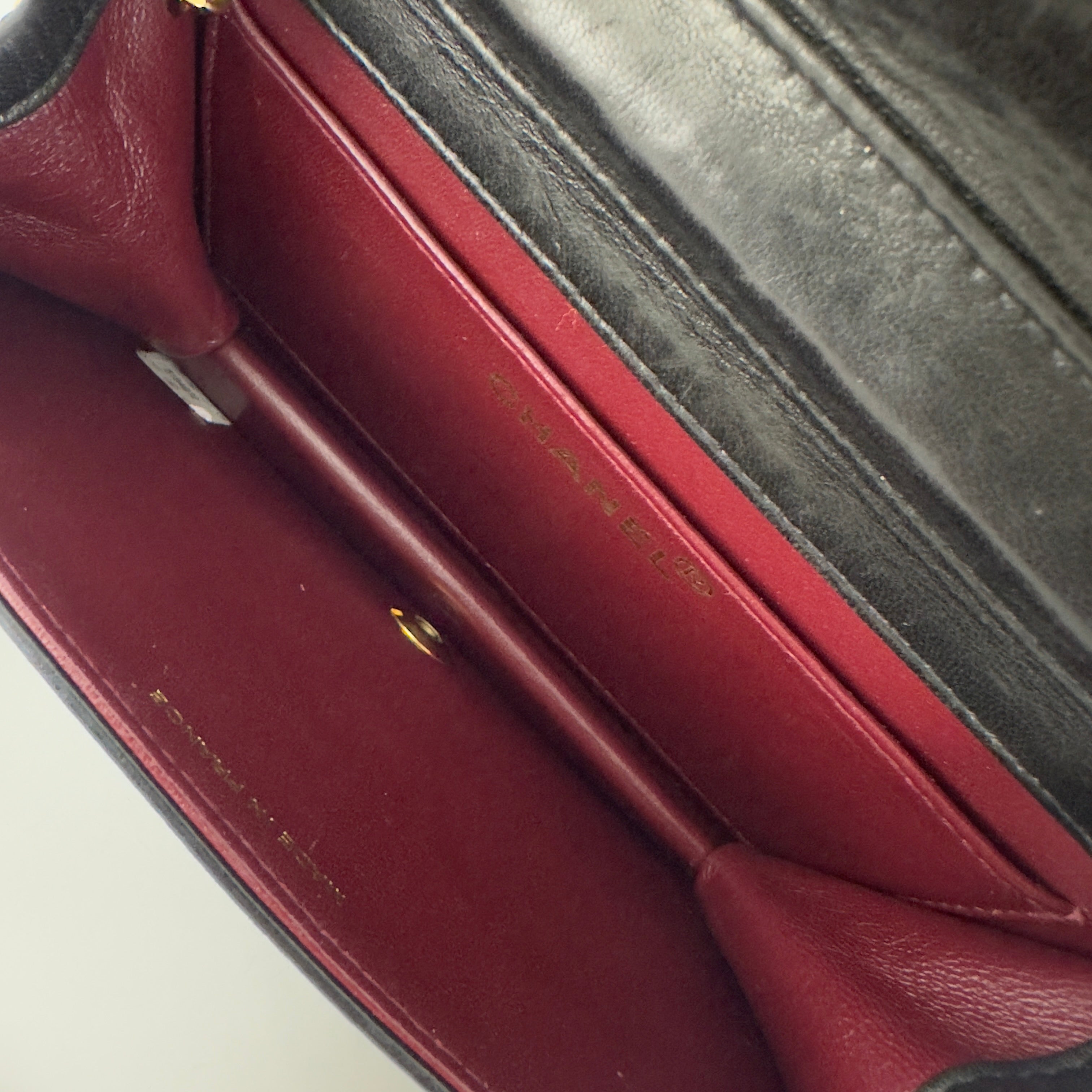 Sac à main CHANEL Timeless WOC Mini cuir d'agneau noir