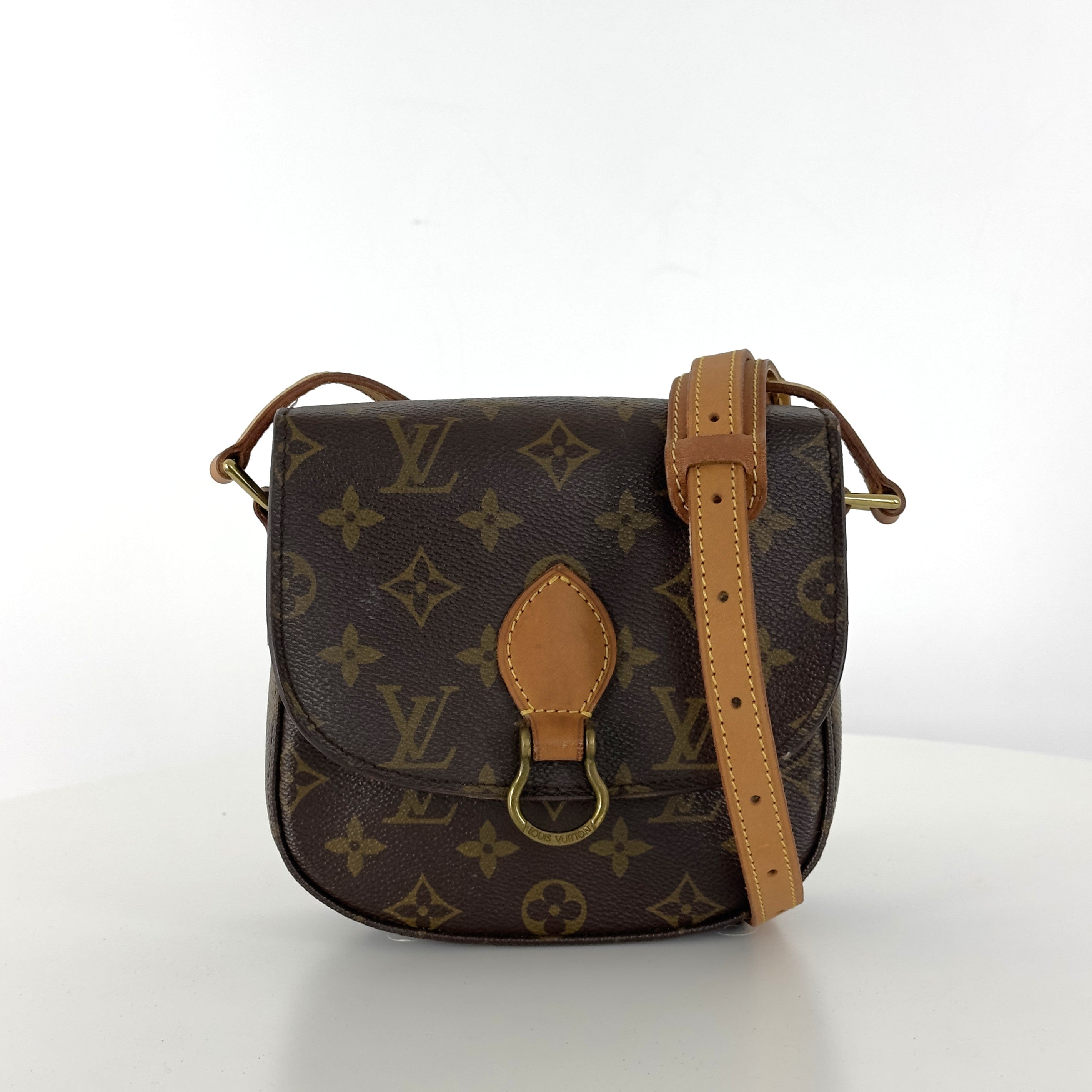 Sac à main LOUIS VUITTON Mini Saint Cloud toile et cuir marron