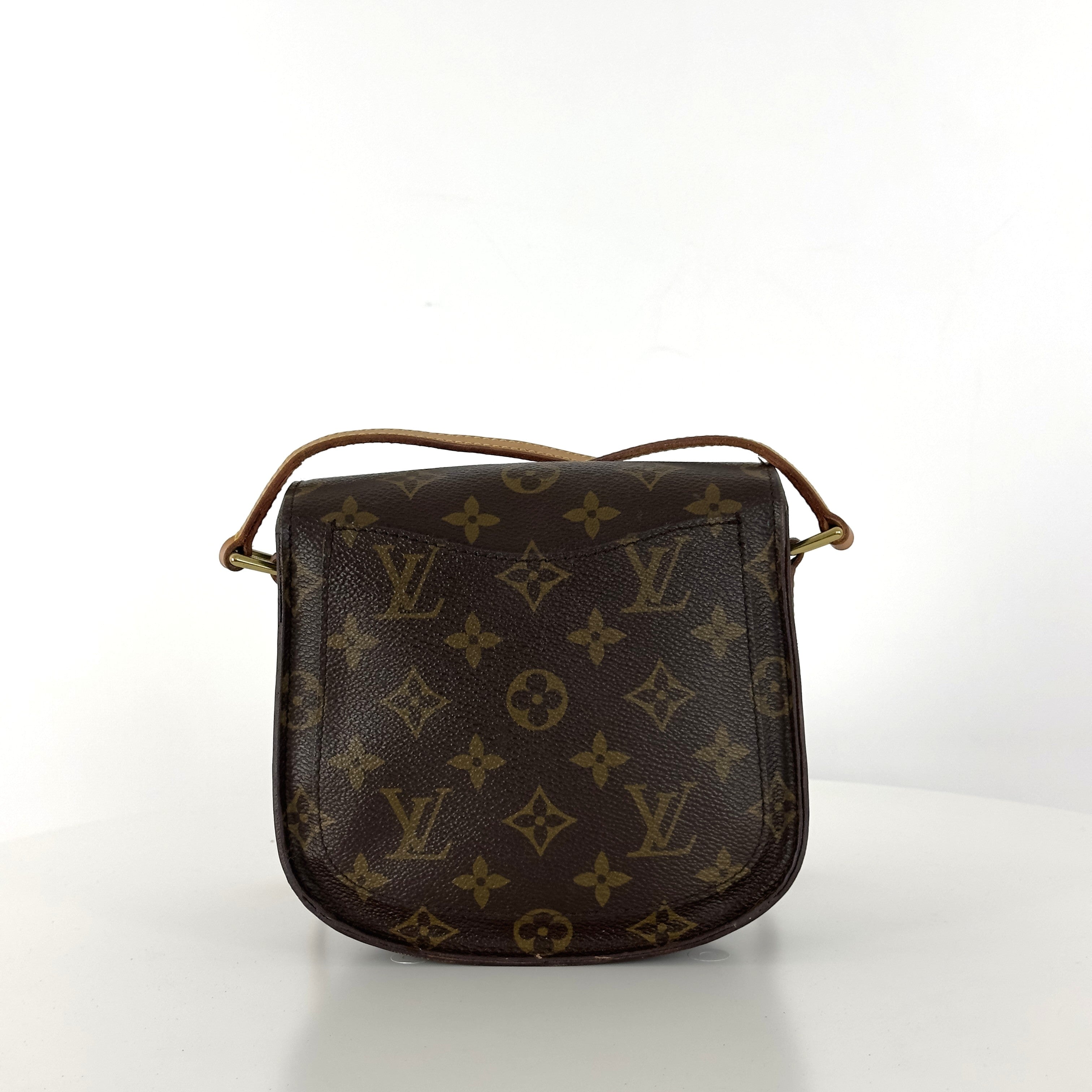 LOUIS VUITTON Mini Saint Cloud handbag in brown canvas and leather