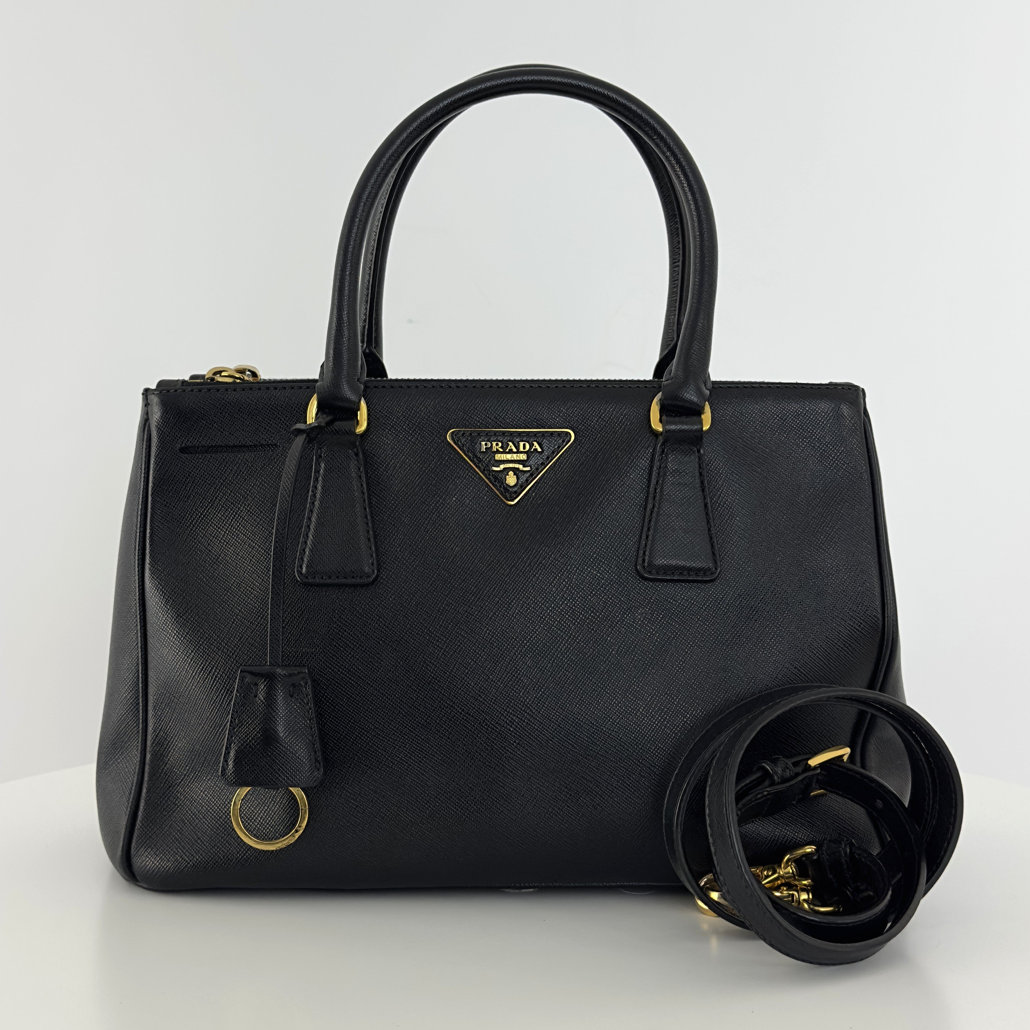 Sac à main PRADA Galleria cuir noir