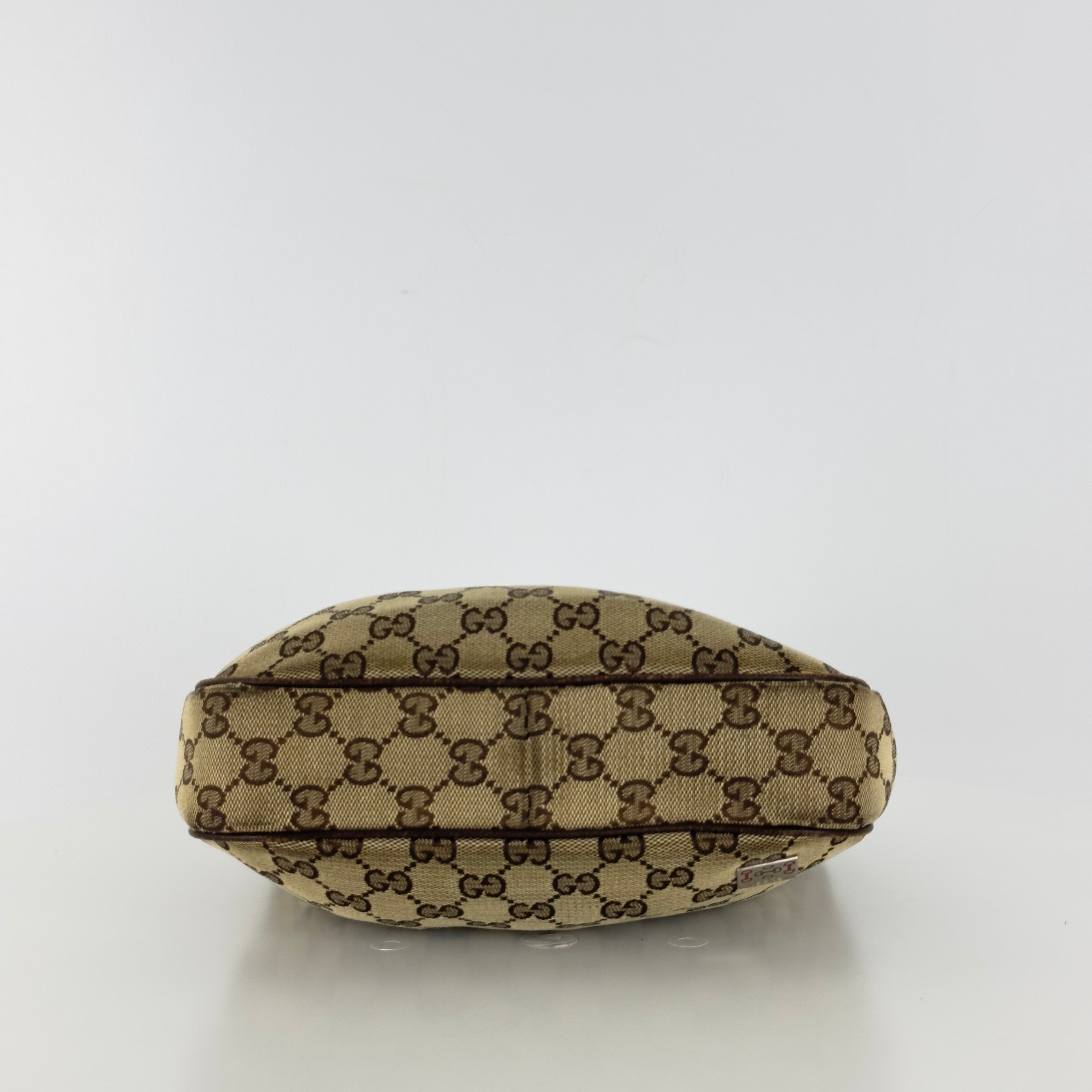 Sac à main GUCCI Hobo toile et cuir marron