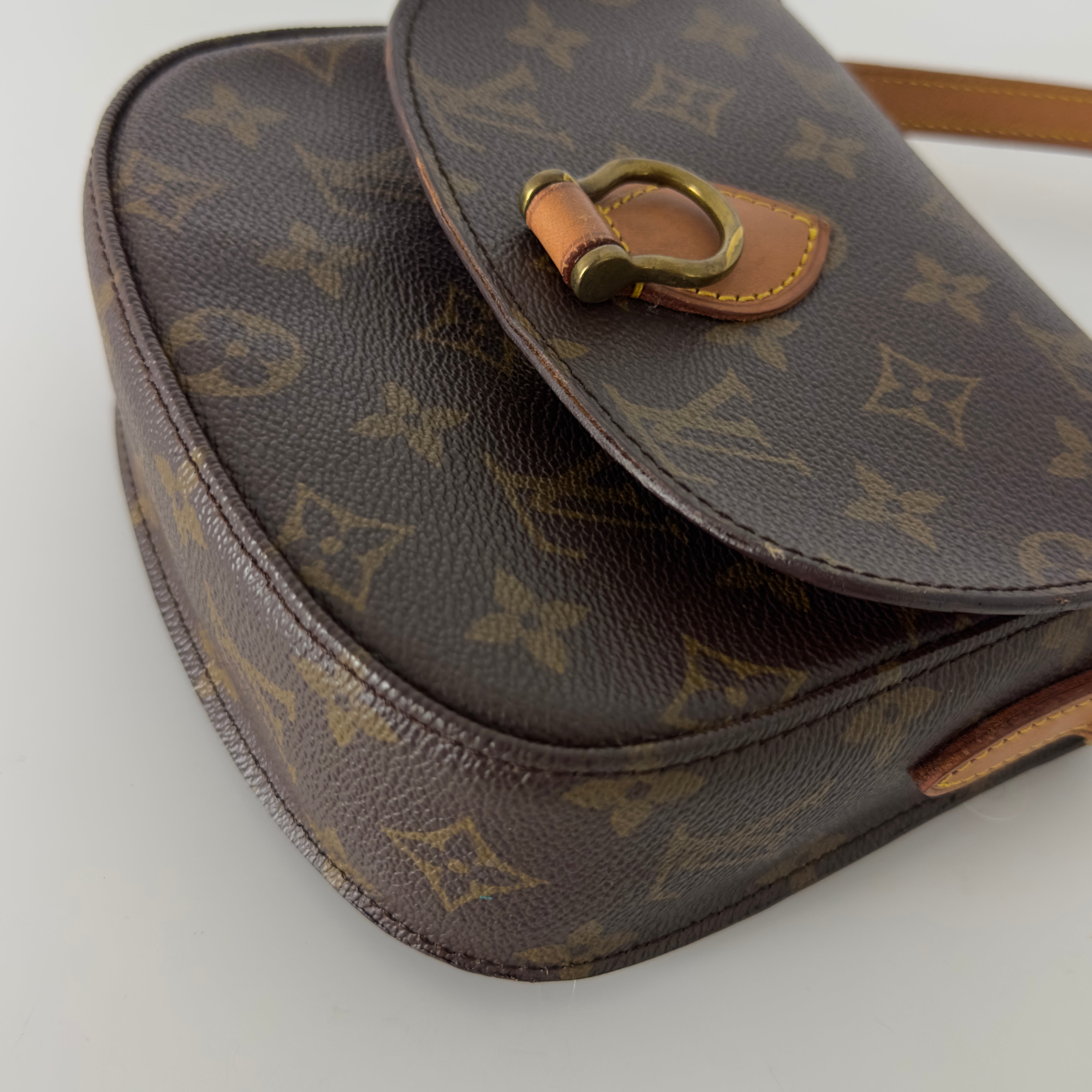 LOUIS VUITTON Mini Saint Cloud handbag in brown canvas and leather