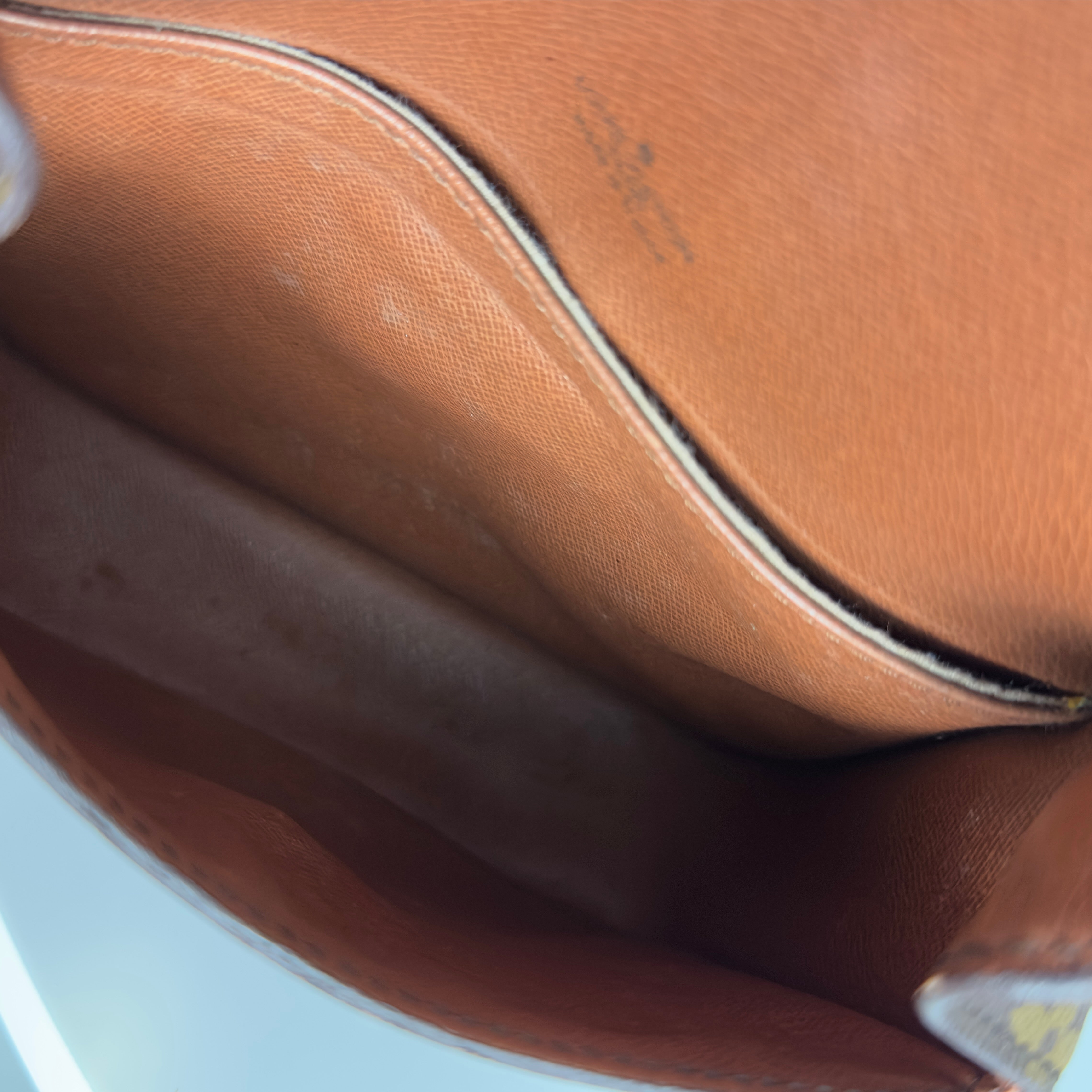 LOUIS VUITTON Mini Saint Cloud handbag in brown canvas and leather